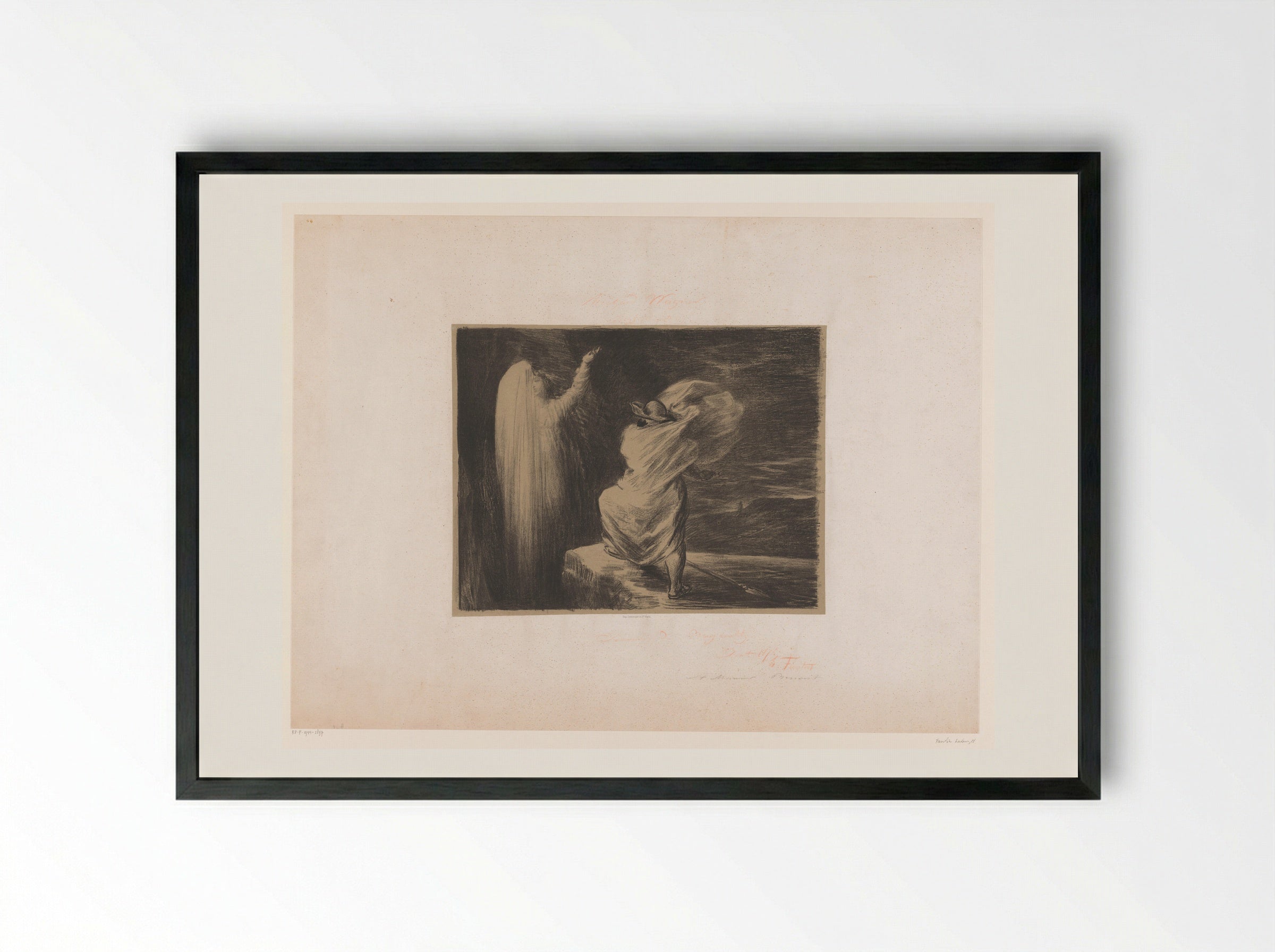 Wotan Summons Erda - Henri Fantin-Latour - Framed Print Black