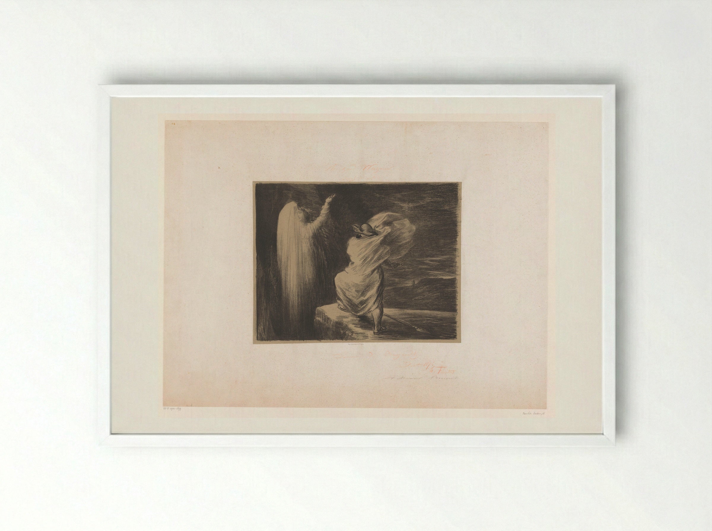 Wotan Summons Erda - Henri Fantin-Latour - Framed Print White