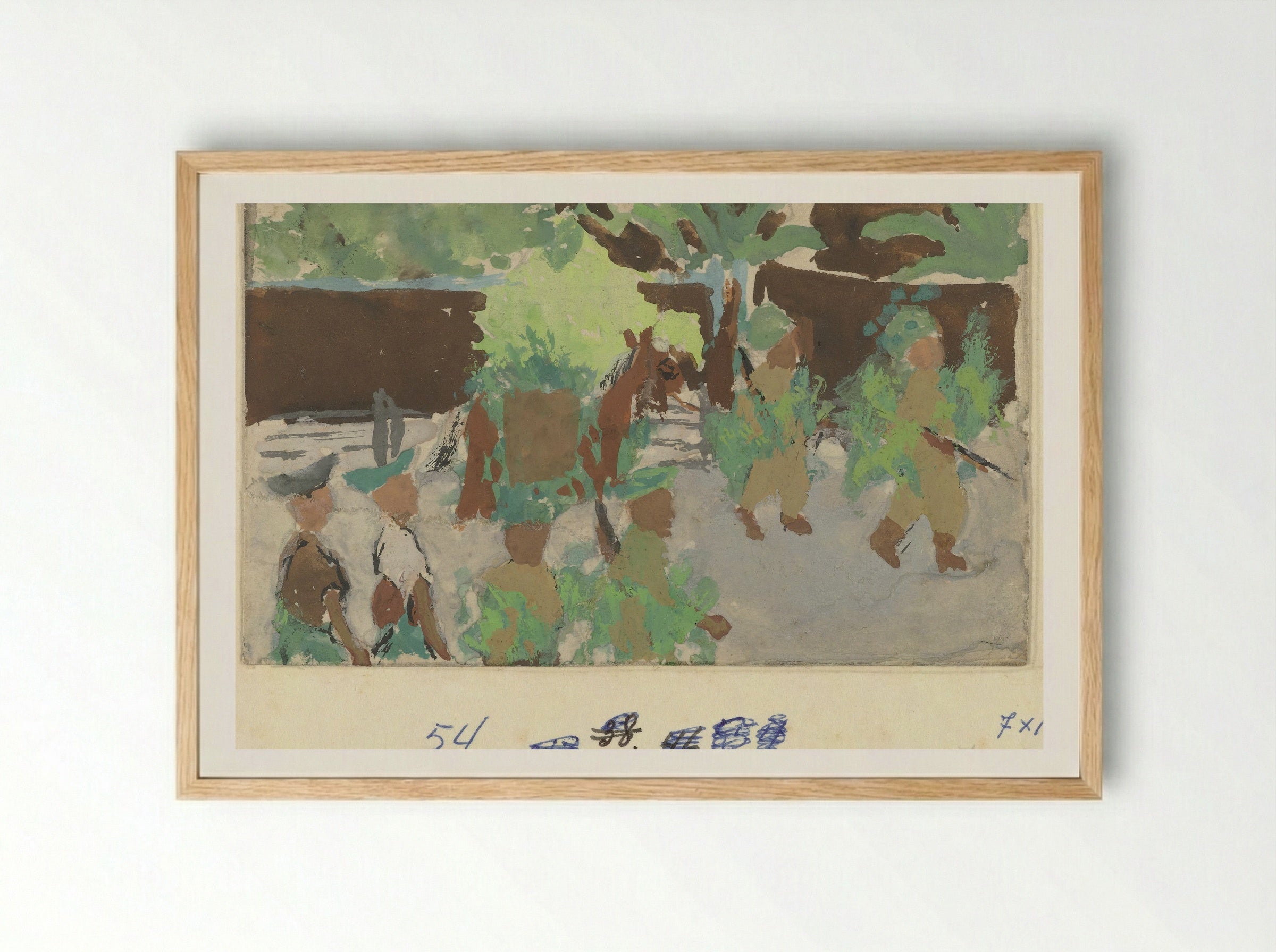 Republikeinse troepen keren terug om meer munitie te halen - Mohammad Toha Adimidjojo - Framed Print Wood