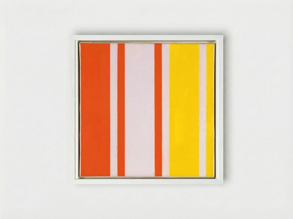 Rhythmische Teilung - Richard Paul Lohse - Framed Print White