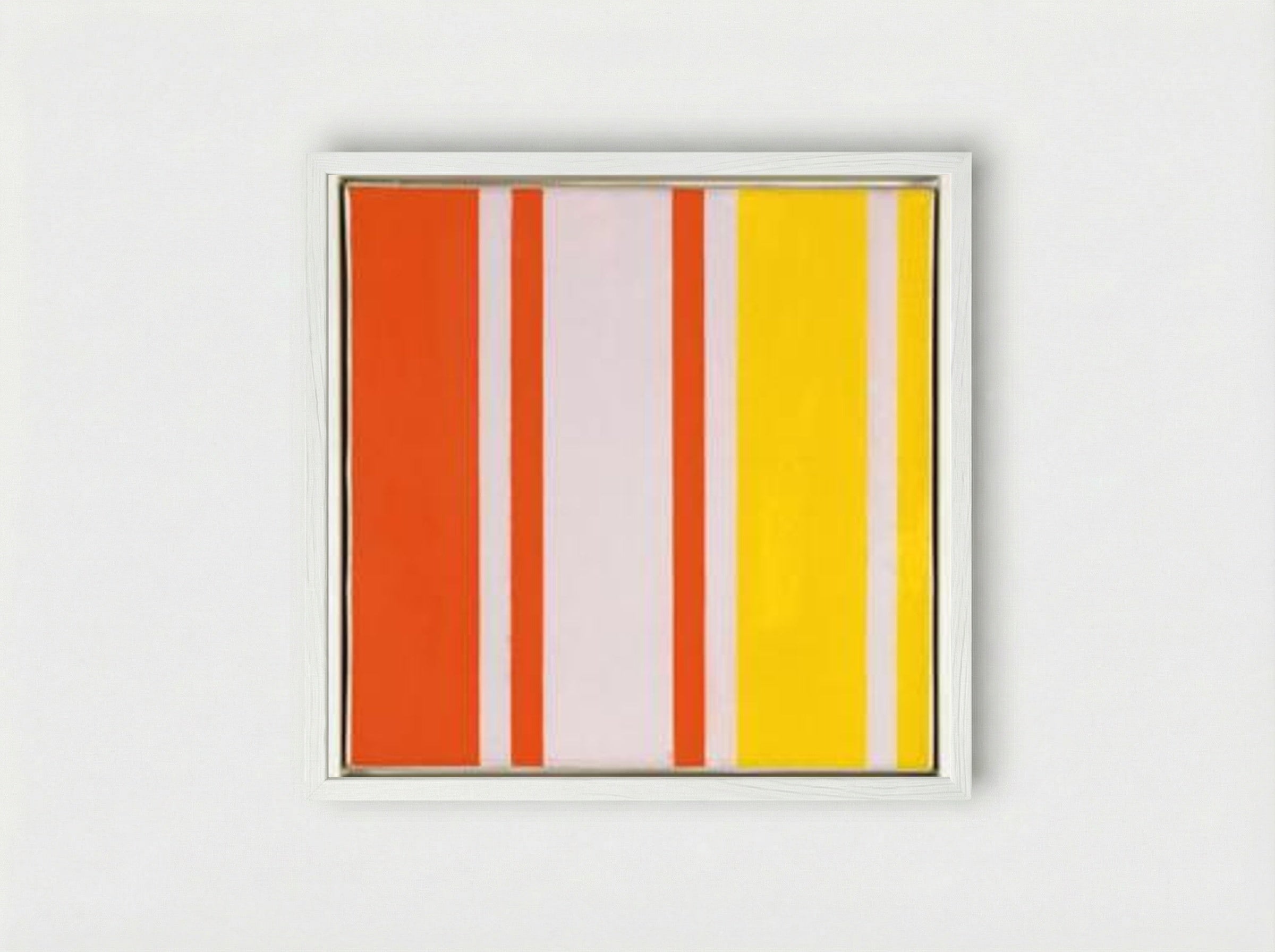 Rhythmische Teilung - Richard Paul Lohse - Framed Print White
