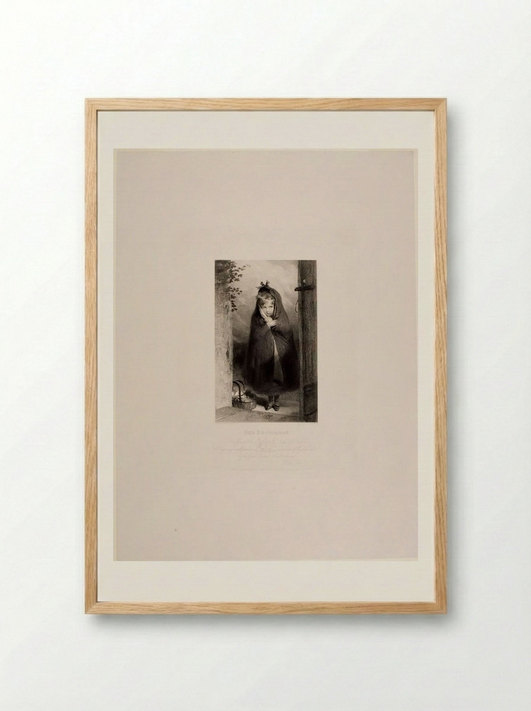 Little Red Riding Hood - John Henry Robinson - Framed Print Wood