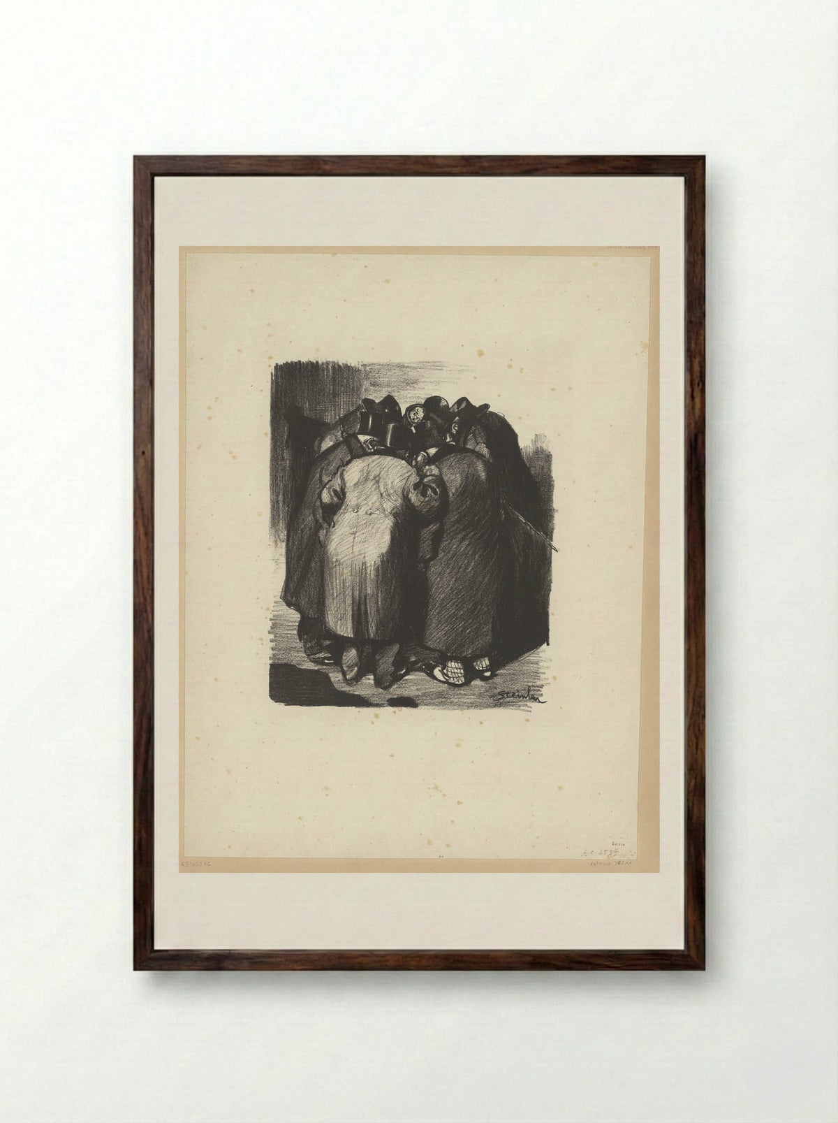 Association de Malfaiteurs - Théophile Steinlen - Framed Print Dark Wood