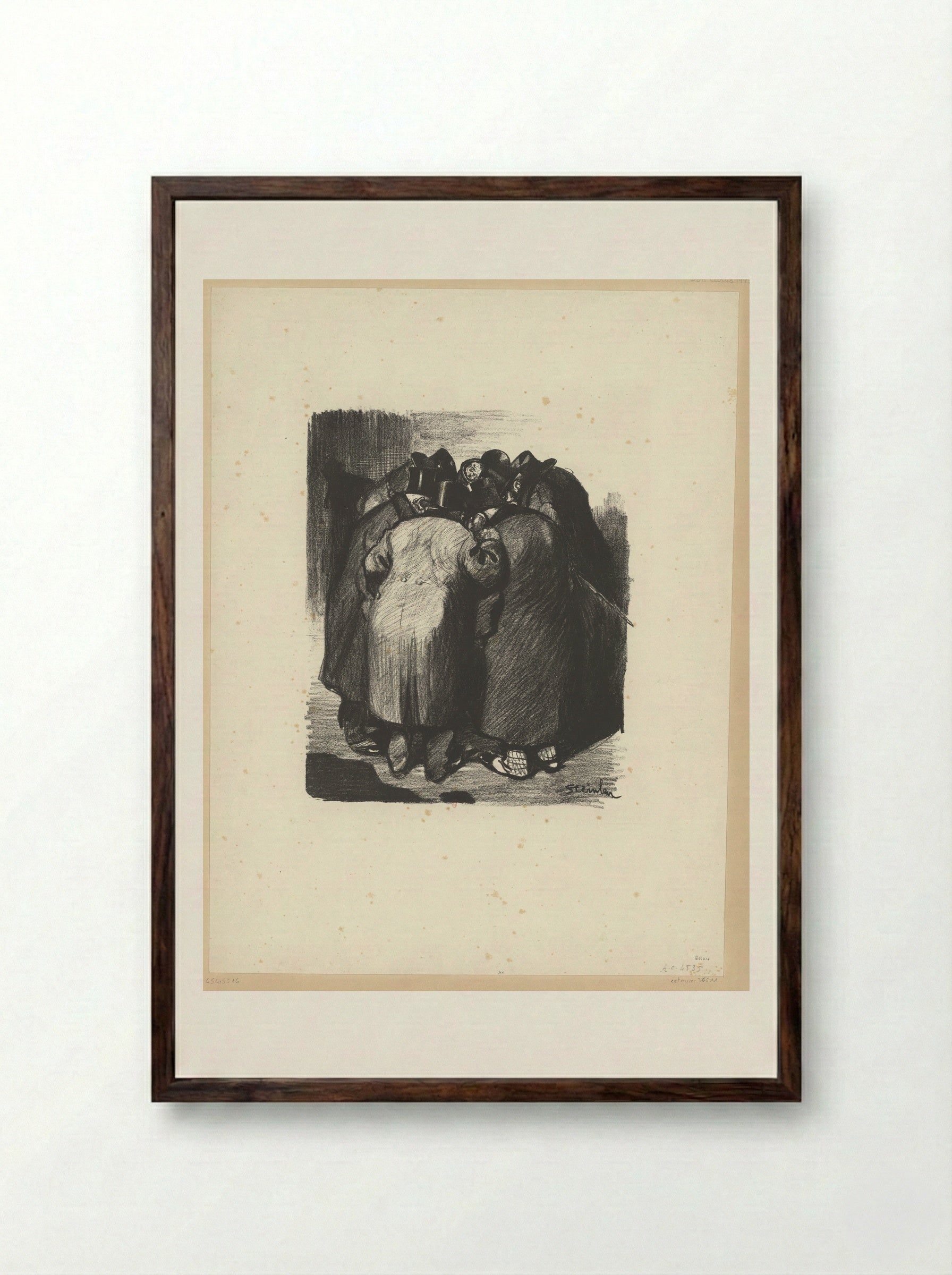 Association de Malfaiteurs - Théophile Steinlen - Framed Print Dark Wood