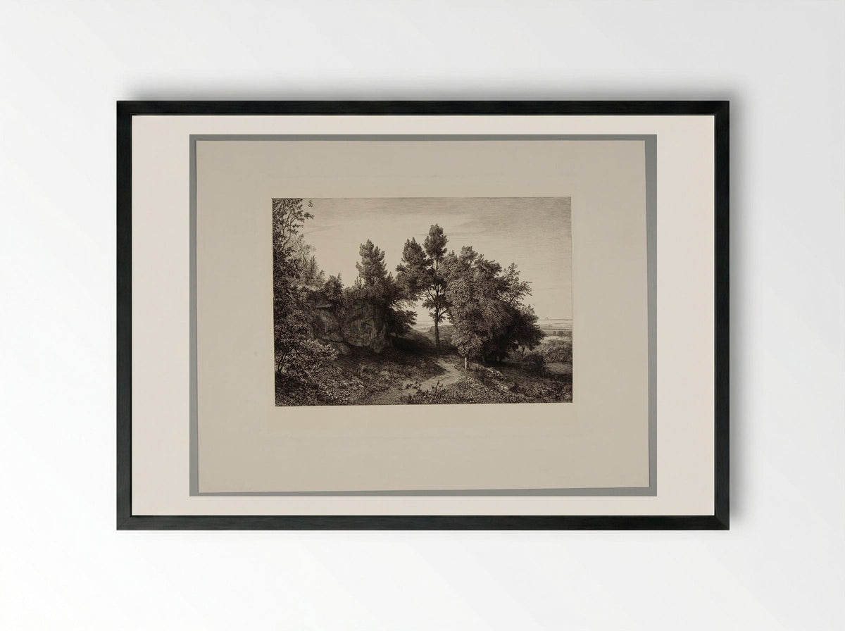Evening with Albano - Johann Wilhelm Schirmer - Framed Print Black