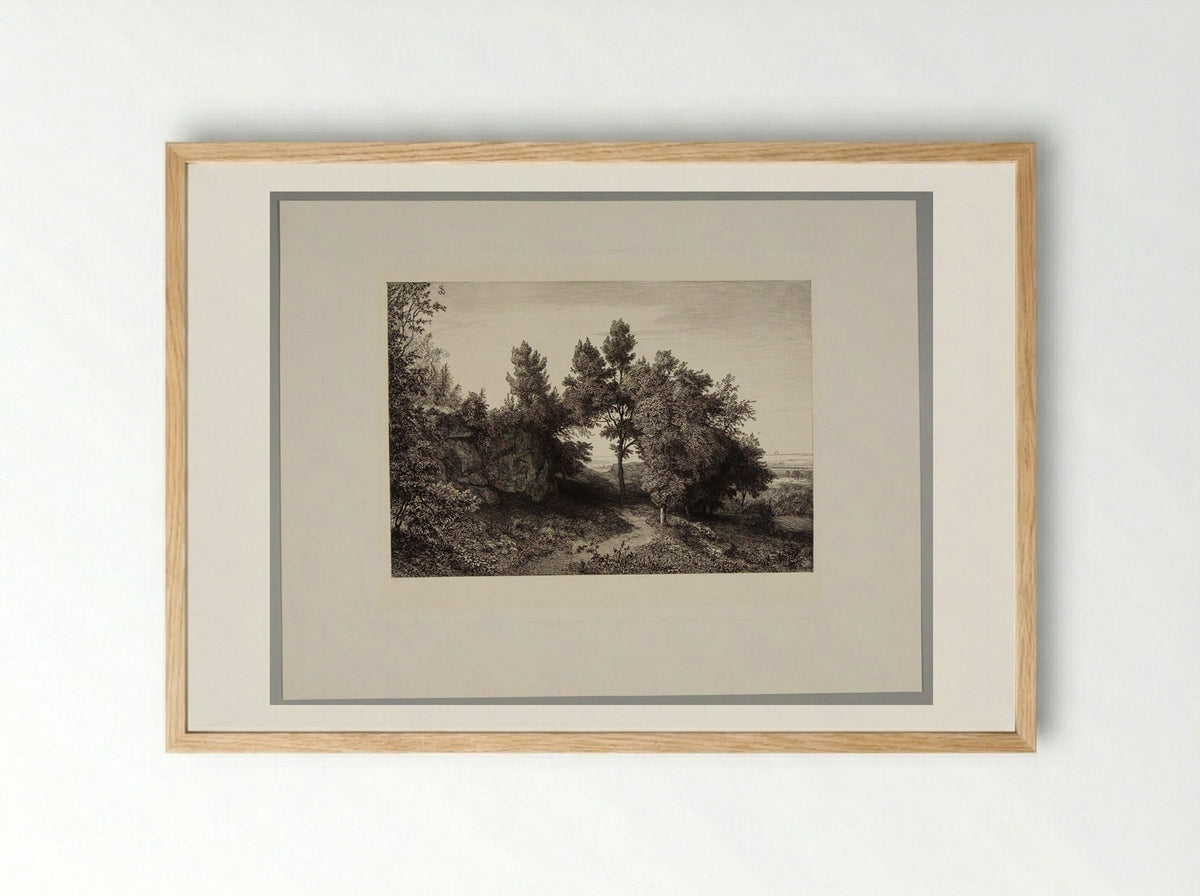 Evening with Albano - Johann Wilhelm Schirmer - Framed Print Wood