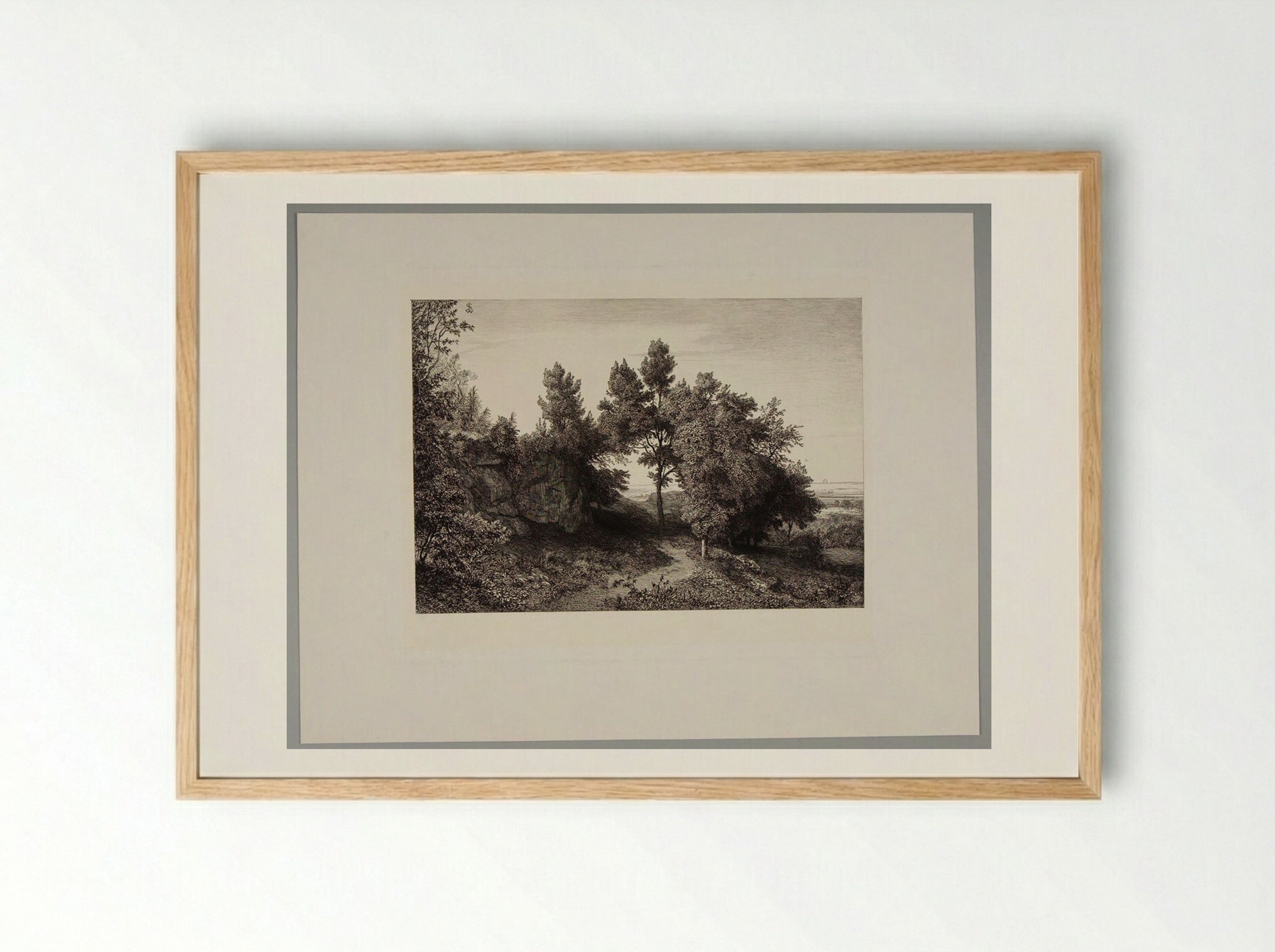 Evening with Albano - Johann Wilhelm Schirmer - Framed Print Wood