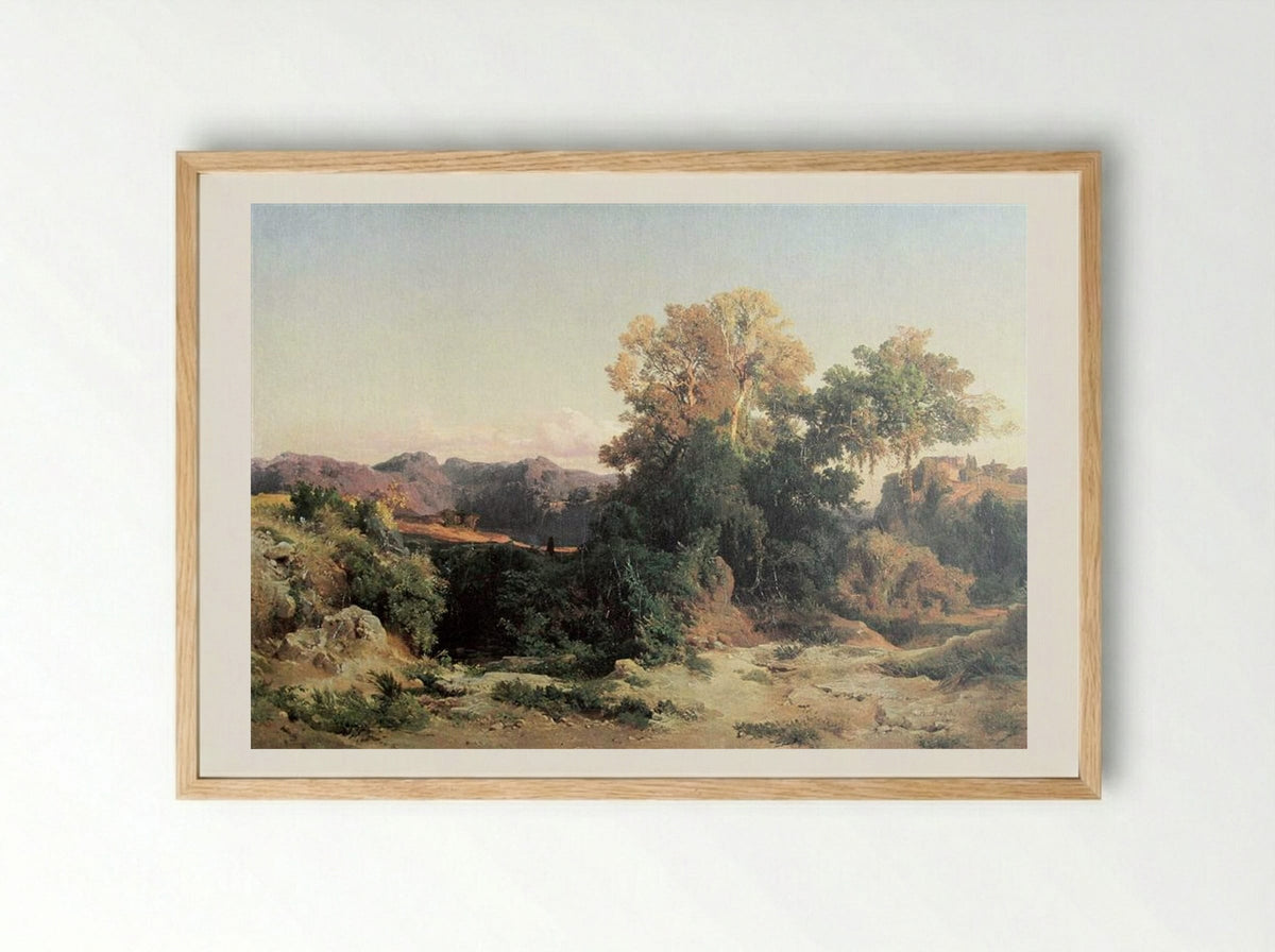 At Alban Hills - Arnold Böcklin - Framed Print Wood