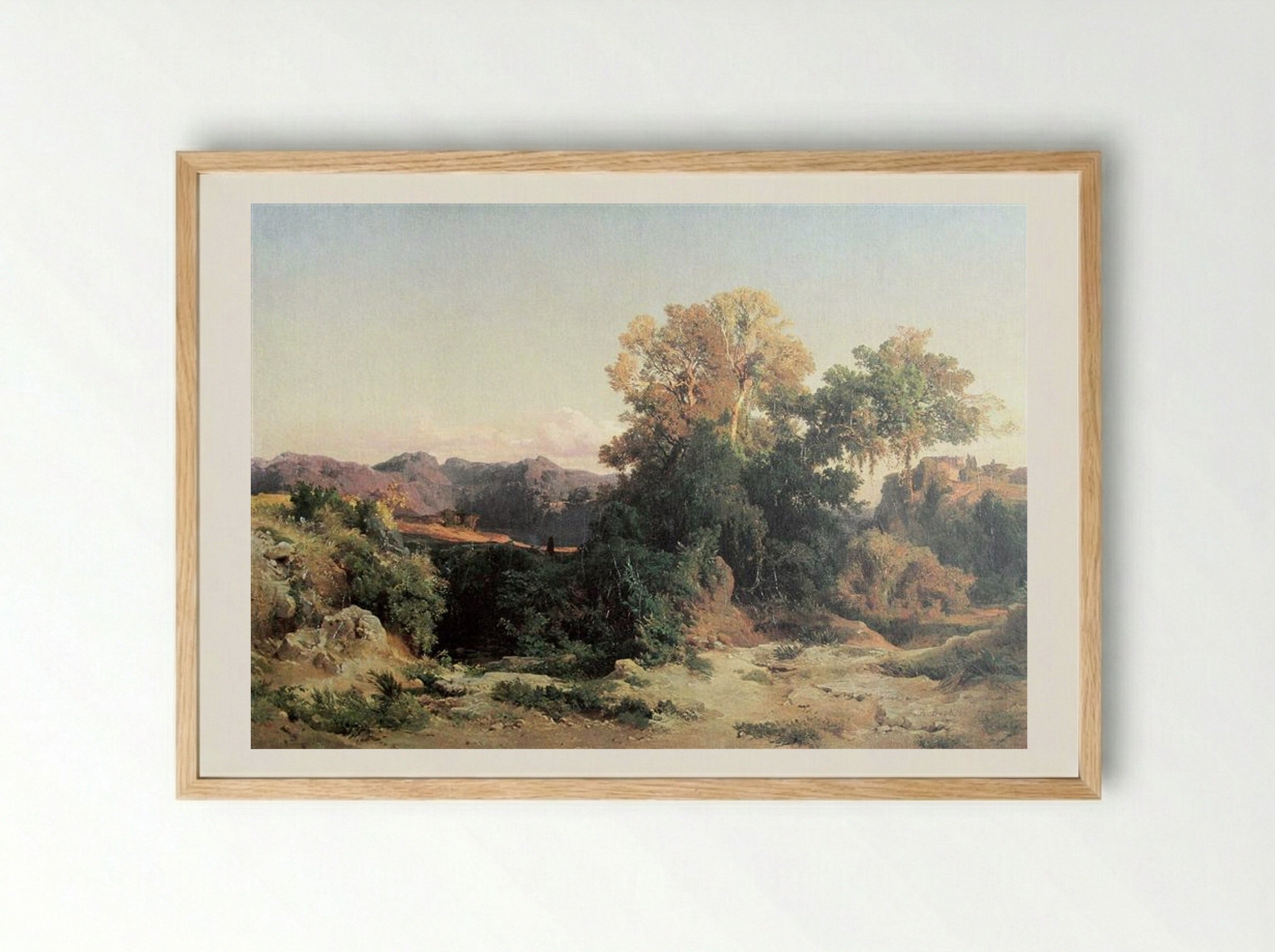 At Alban Hills - Arnold Böcklin - Framed Print Wood