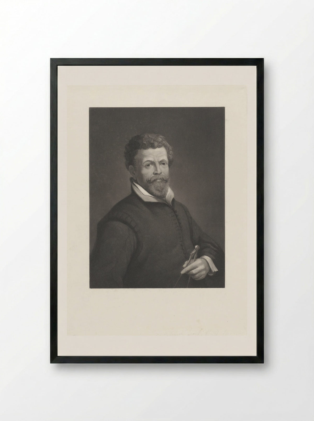 Portret van Hendrik (I) de Keyser - Dirk Jurriaan Sluyter - Framed Print Black