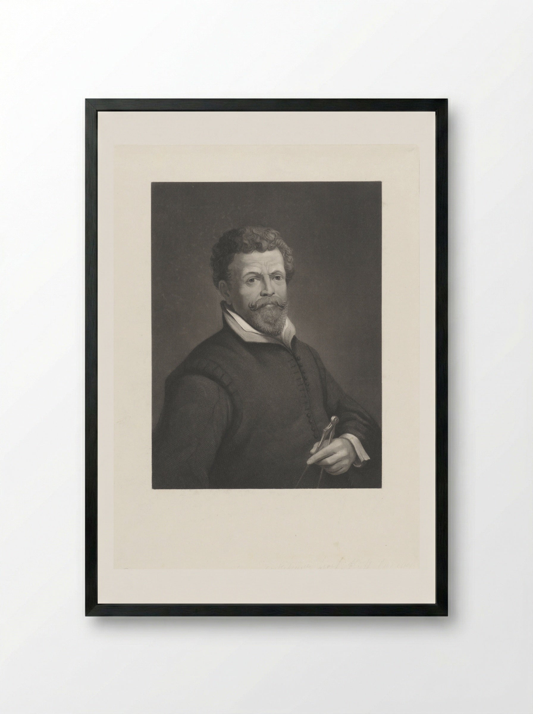 Portret van Hendrik (I) de Keyser - Dirk Jurriaan Sluyter - Framed Print Black