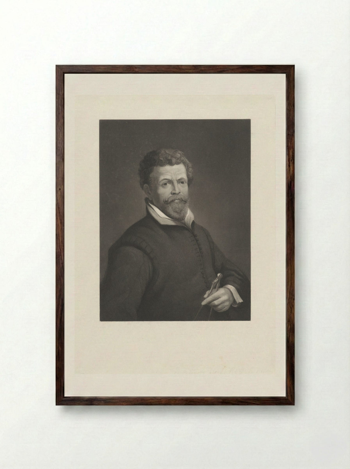 Portret van Hendrik (I) de Keyser - Dirk Jurriaan Sluyter - Framed Print Dark Wood