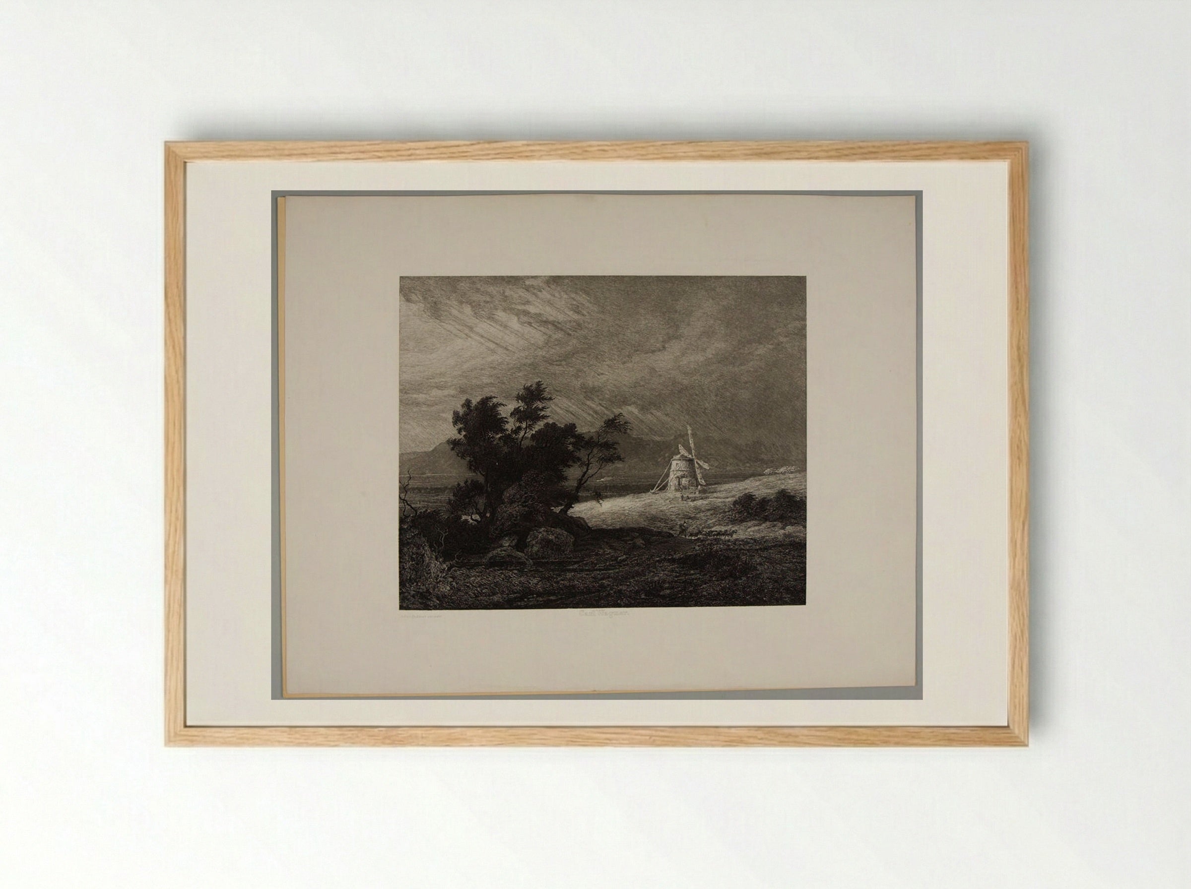Windmill - Carl Wagner - Framed Print Wood