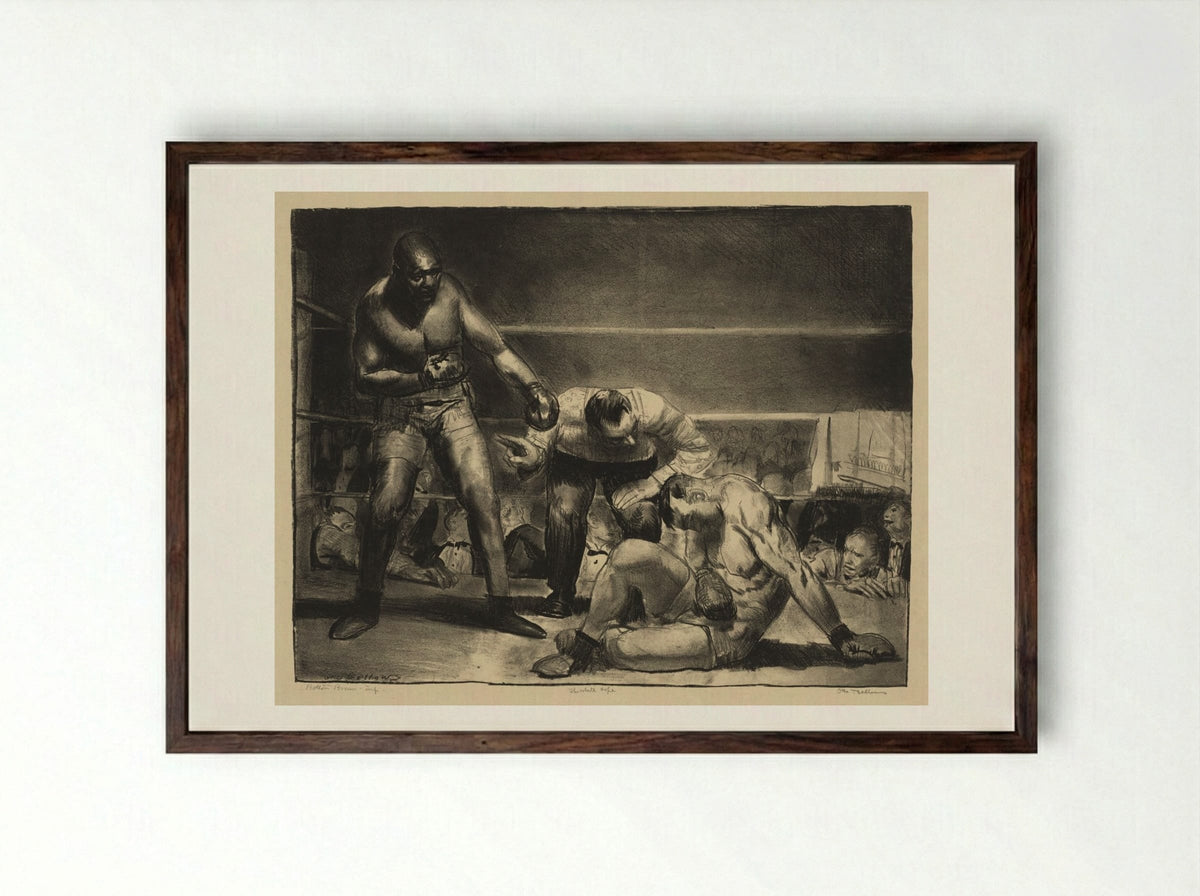The White Hope - George Bellows - Framed Print Dark Wood