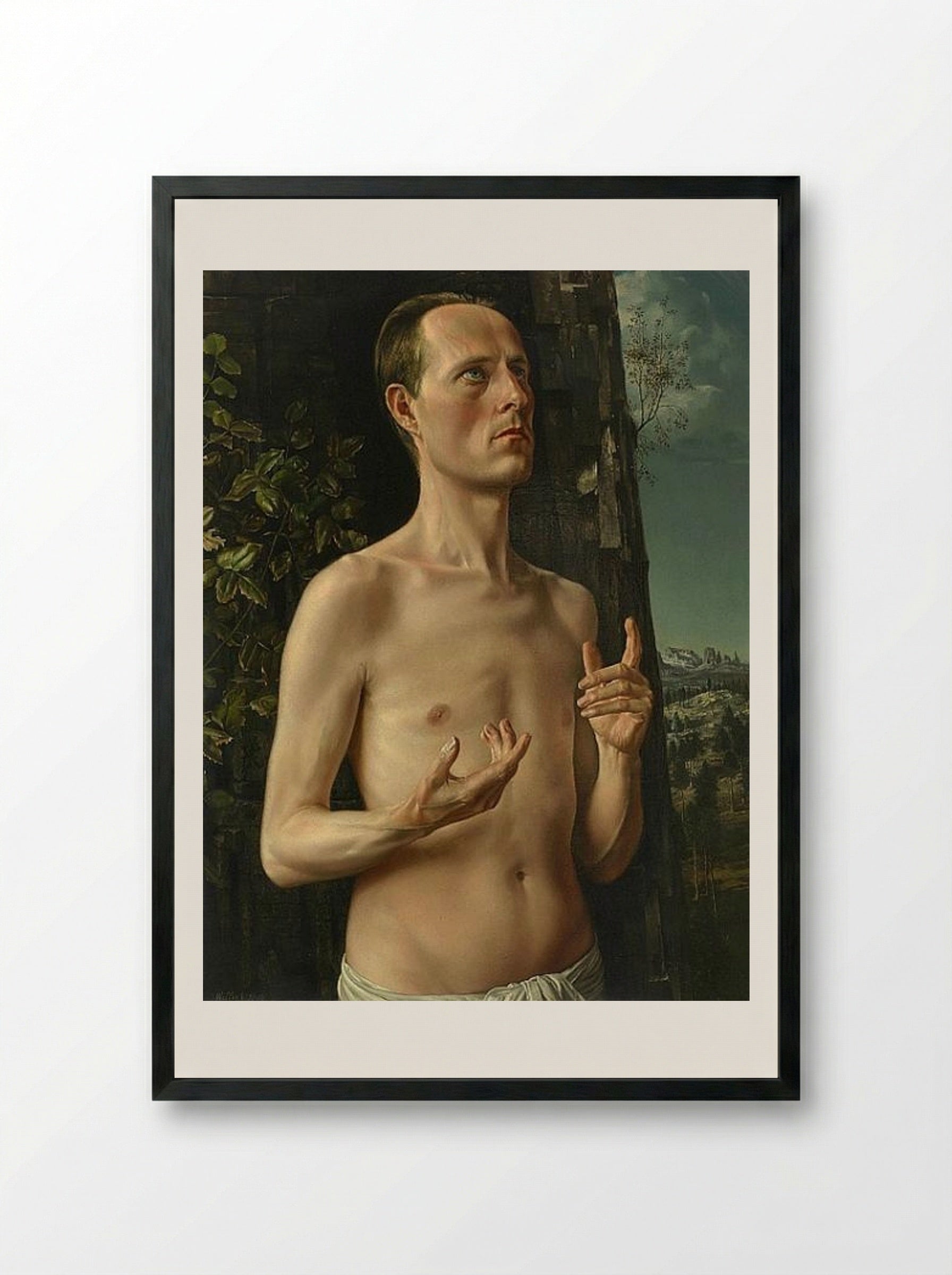 St. John the Baptist (Self-Portrait) - Carel Willink - Framed Print Black