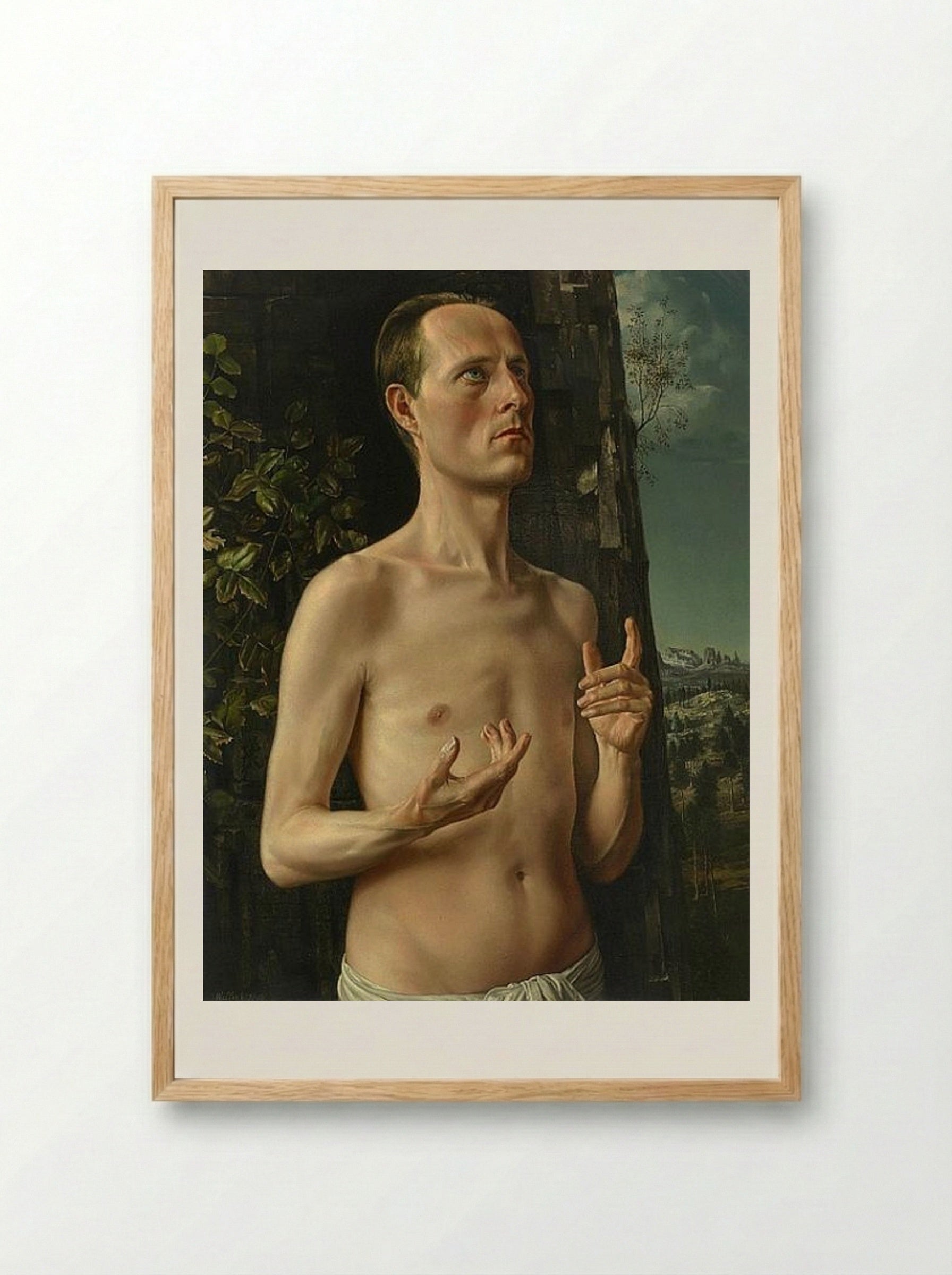 St. John the Baptist (Self-Portrait) - Carel Willink - Framed Print Wood