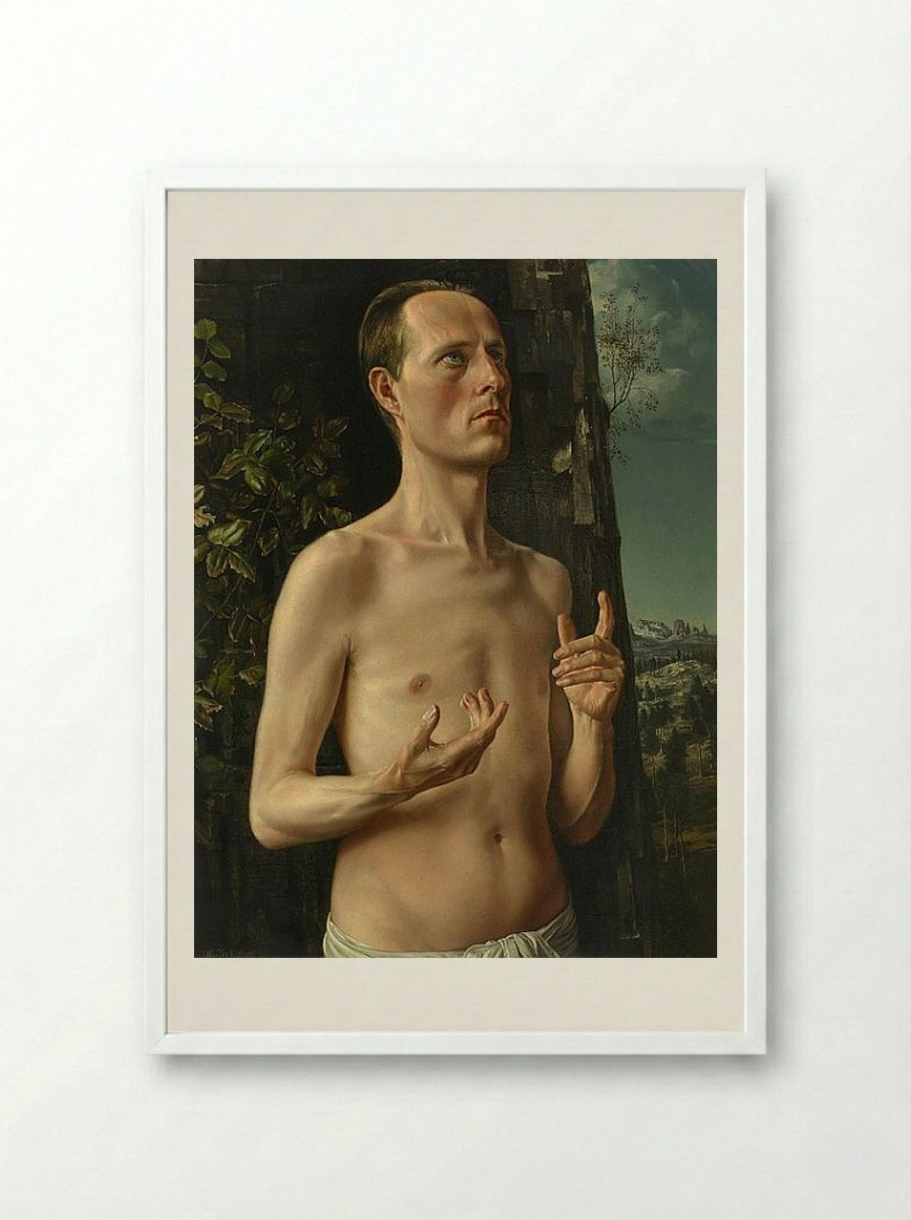 St. John the Baptist (Self-Portrait) - Carel Willink - Framed Print White