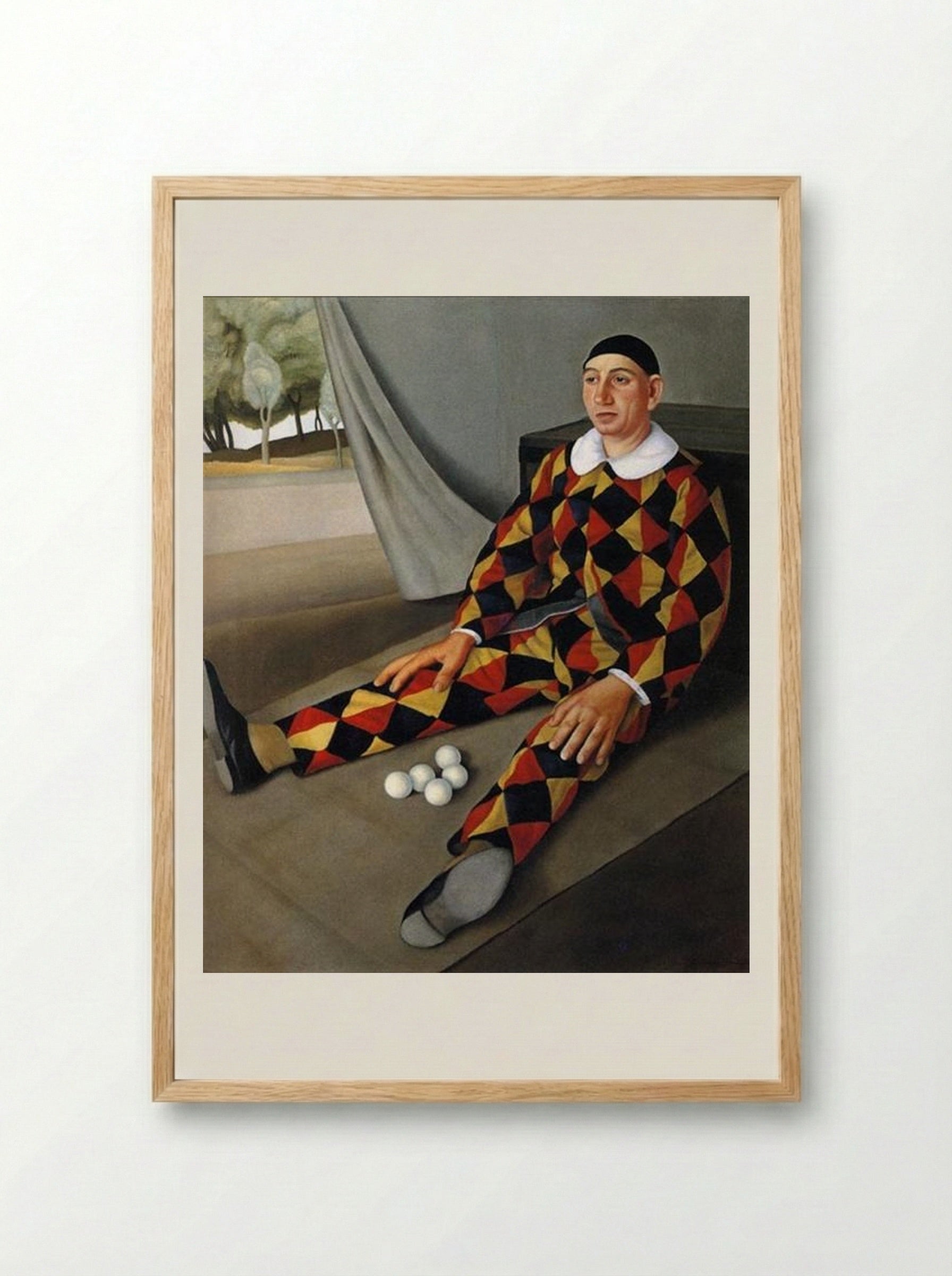 Juggler - Antonio Donghi - Framed Print Wood