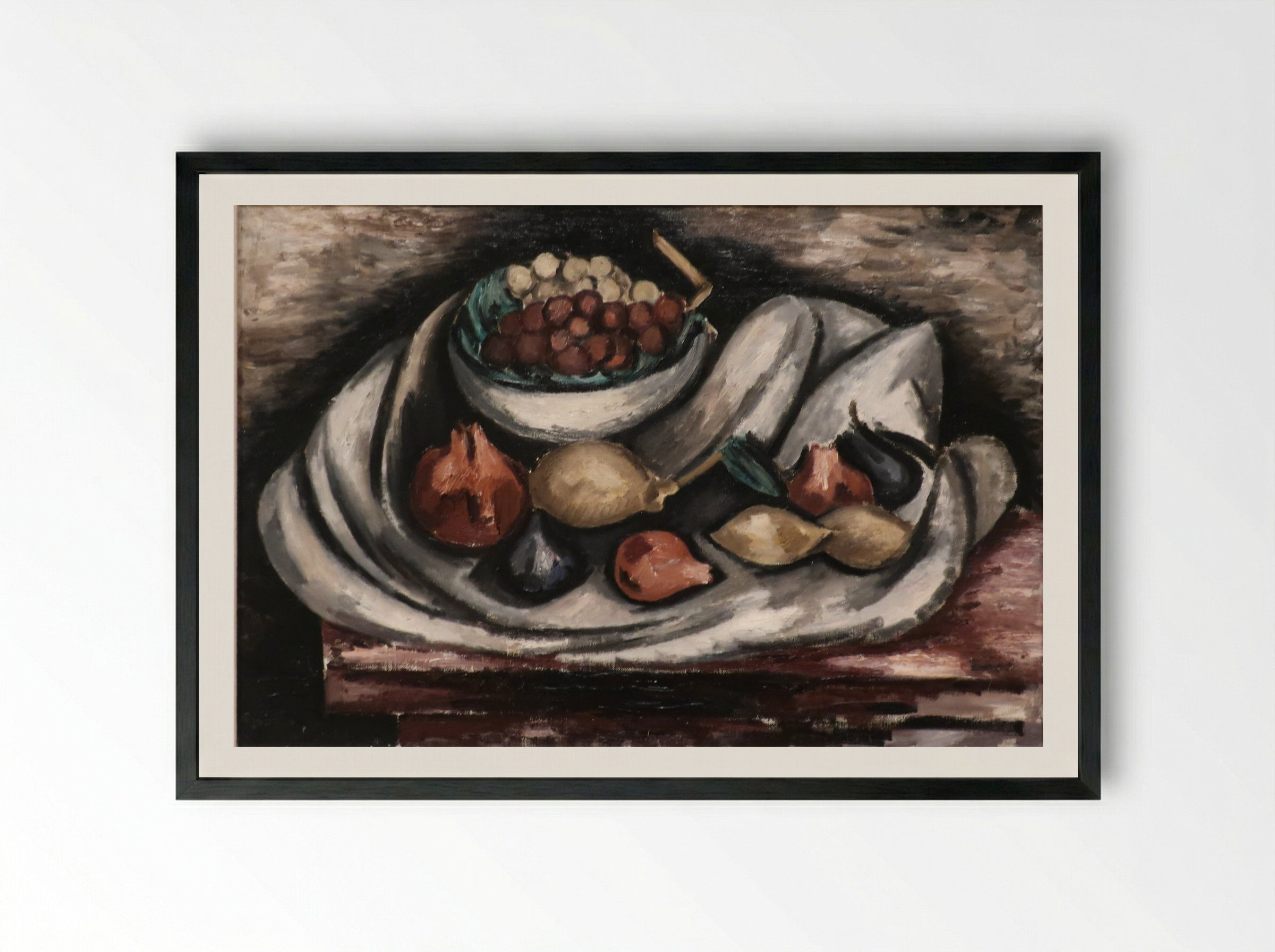 Still Life with Fruit - Marsden Hartley - Framed Print Black