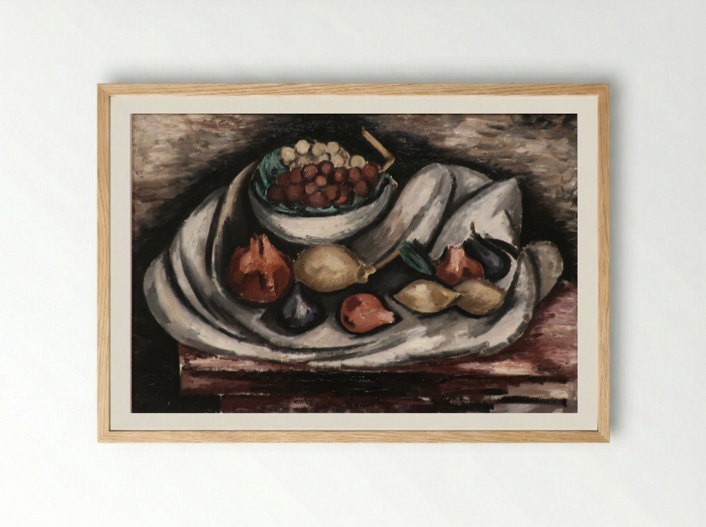 Still Life with Fruit - Marsden Hartley - Framed Print Wood