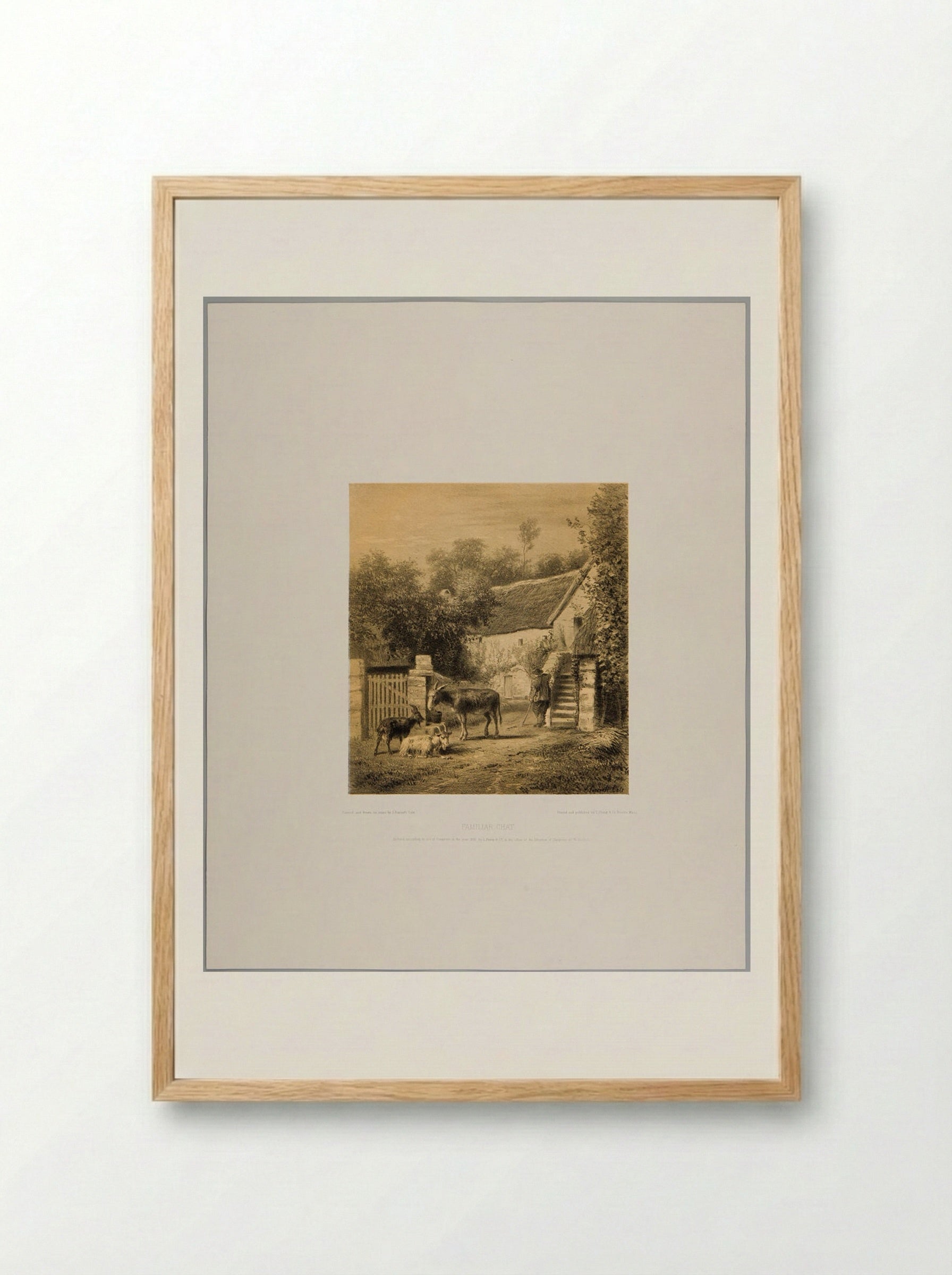 Familiar Chat - Joseph Foxcroft Cole - Framed Print Wood
