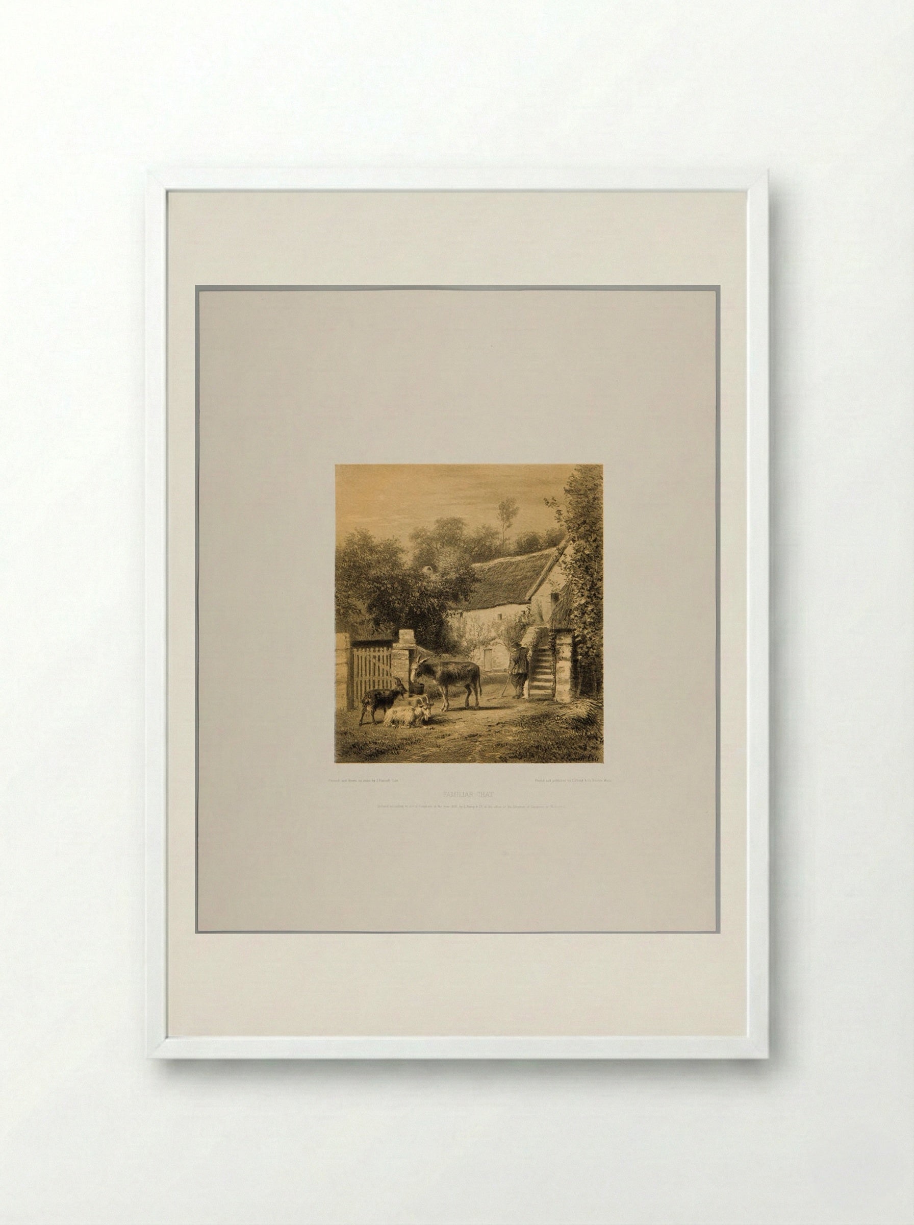 Familiar Chat - Joseph Foxcroft Cole - Framed Print White