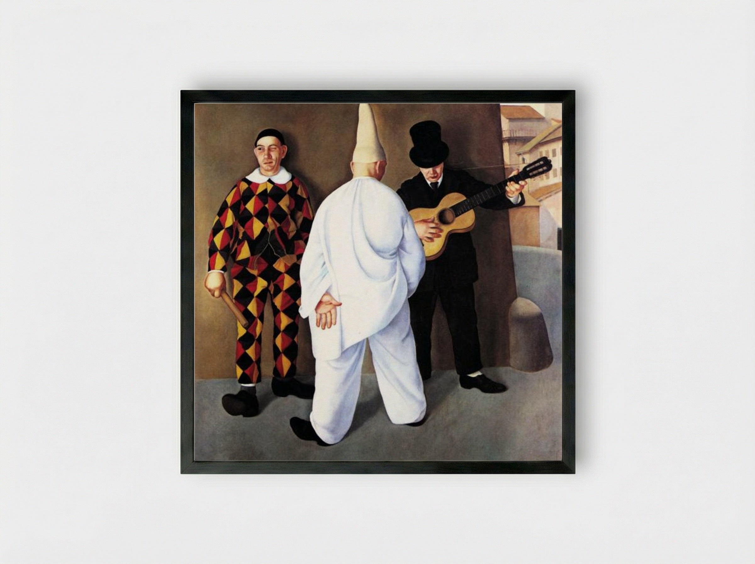 Carnevale - Antonio Donghi - Framed Print Black