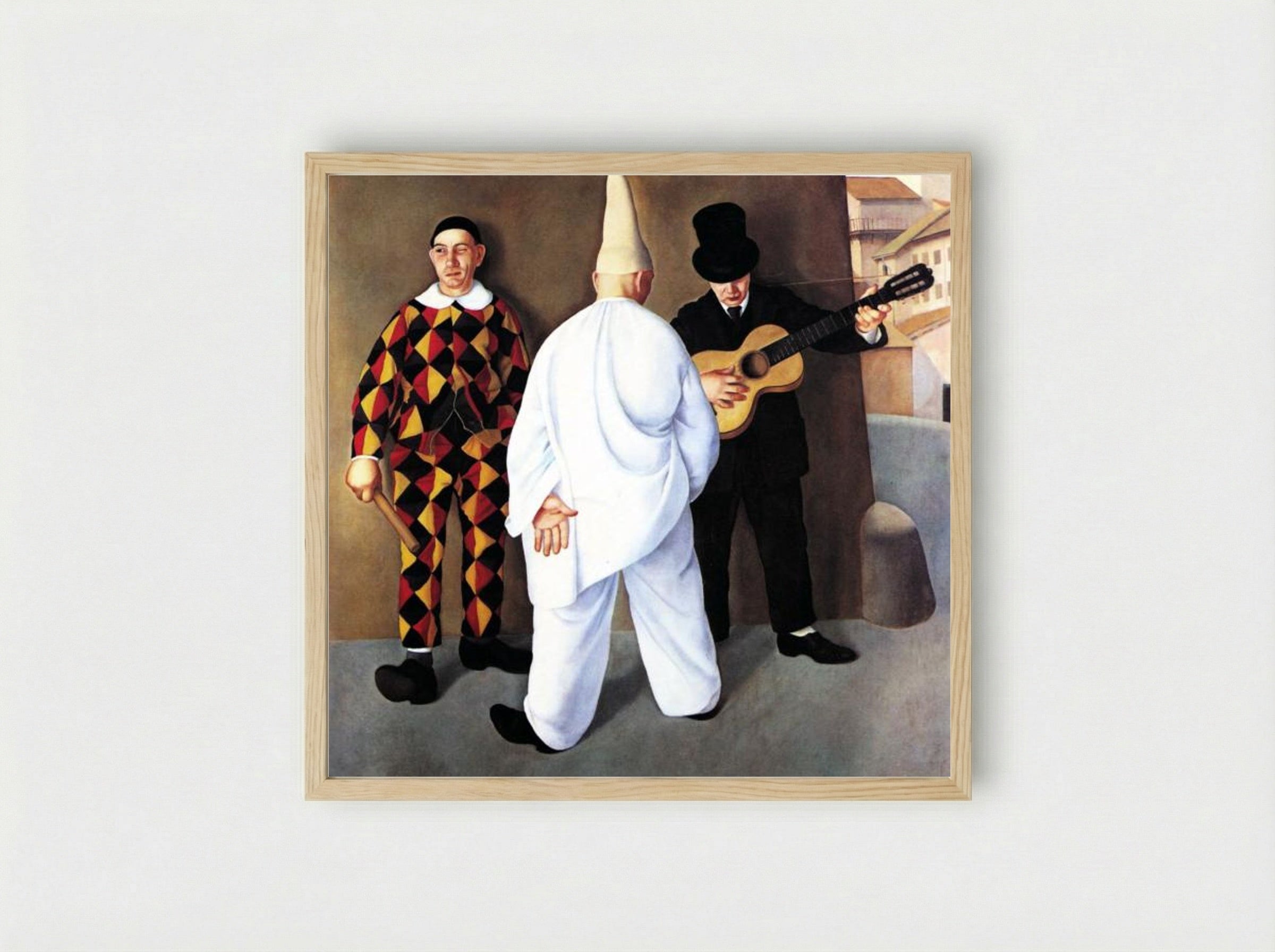 Carnevale - Antonio Donghi - Framed Print Wood