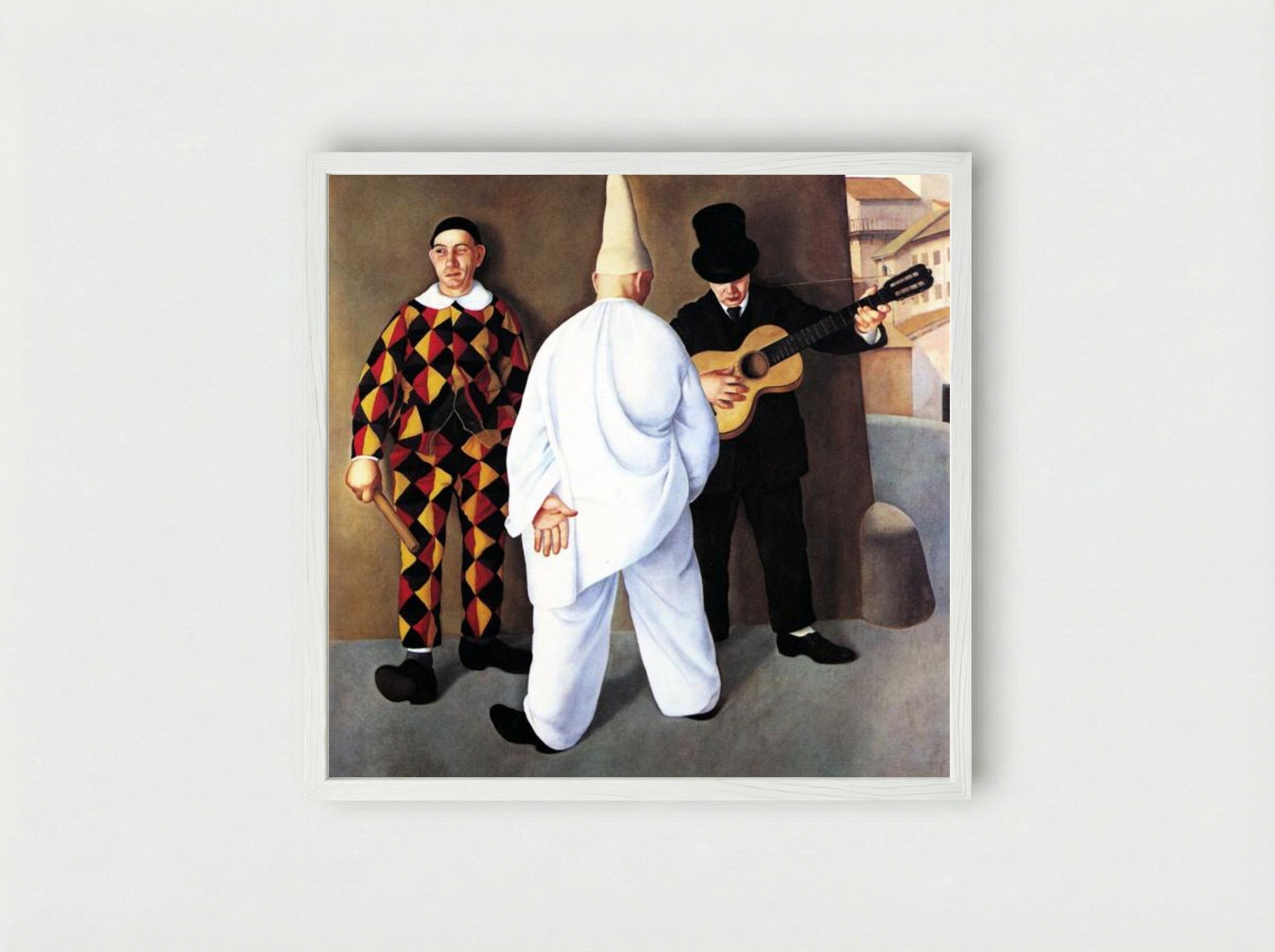 Carnevale - Antonio Donghi - Framed Print White