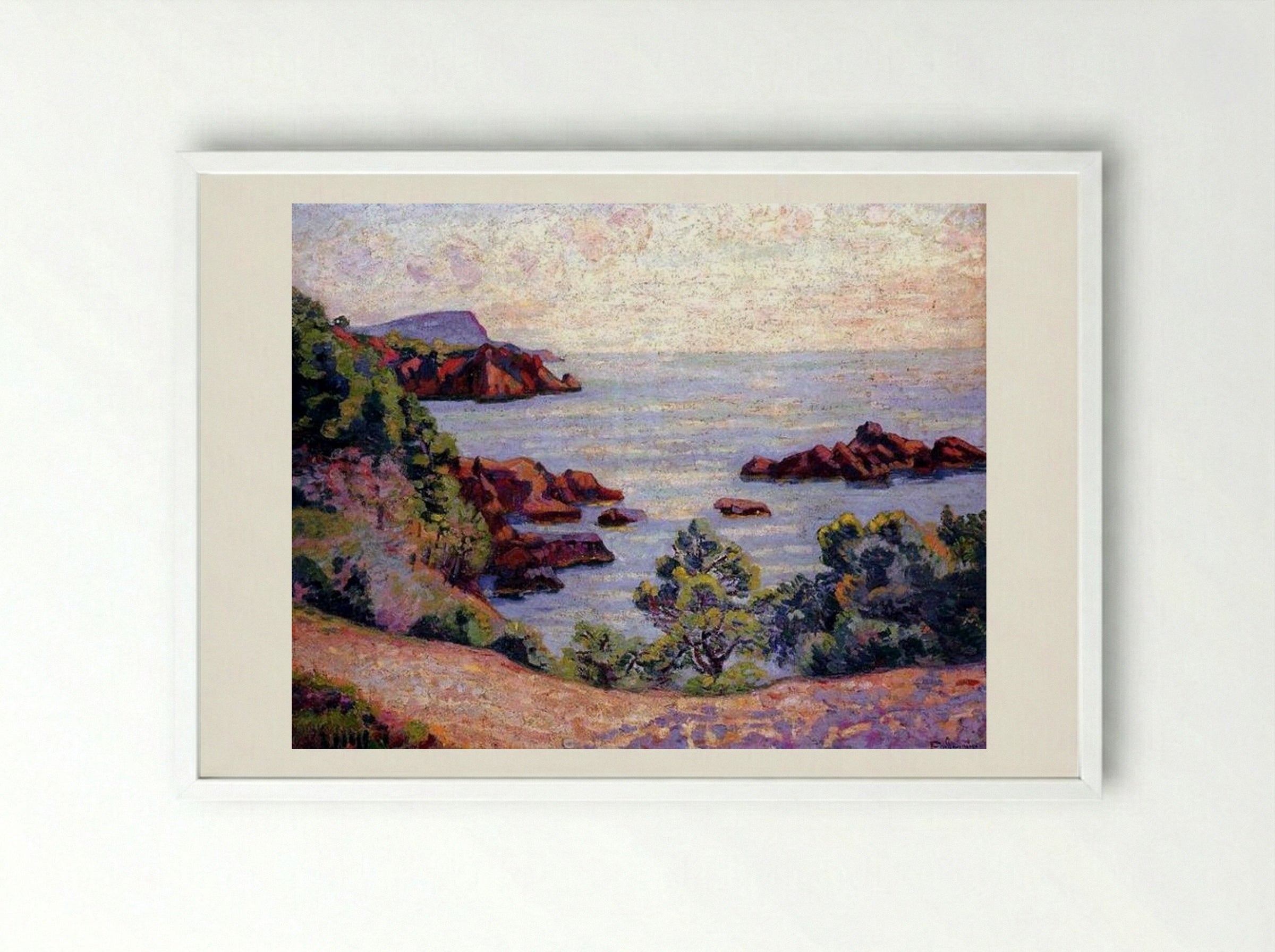 Paysage du Midi - Armand Guillaumin - Framed Print White