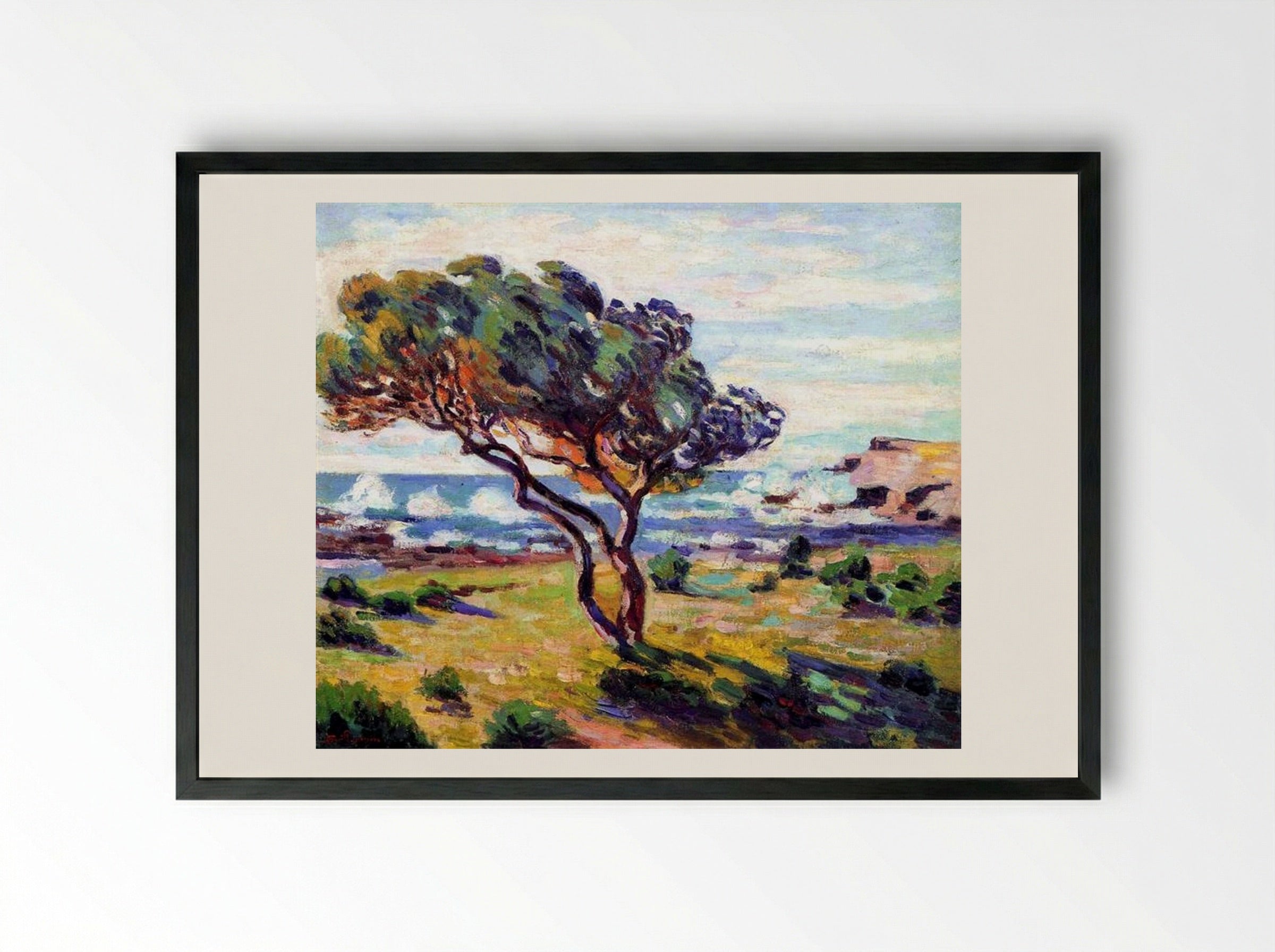 Rafales de vent, Le Brusc - Armand Guillaumin - Framed Print Black