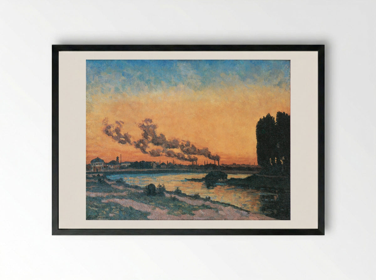 Sunset at Ivry - Armand Guillaumin - Framed Print Black