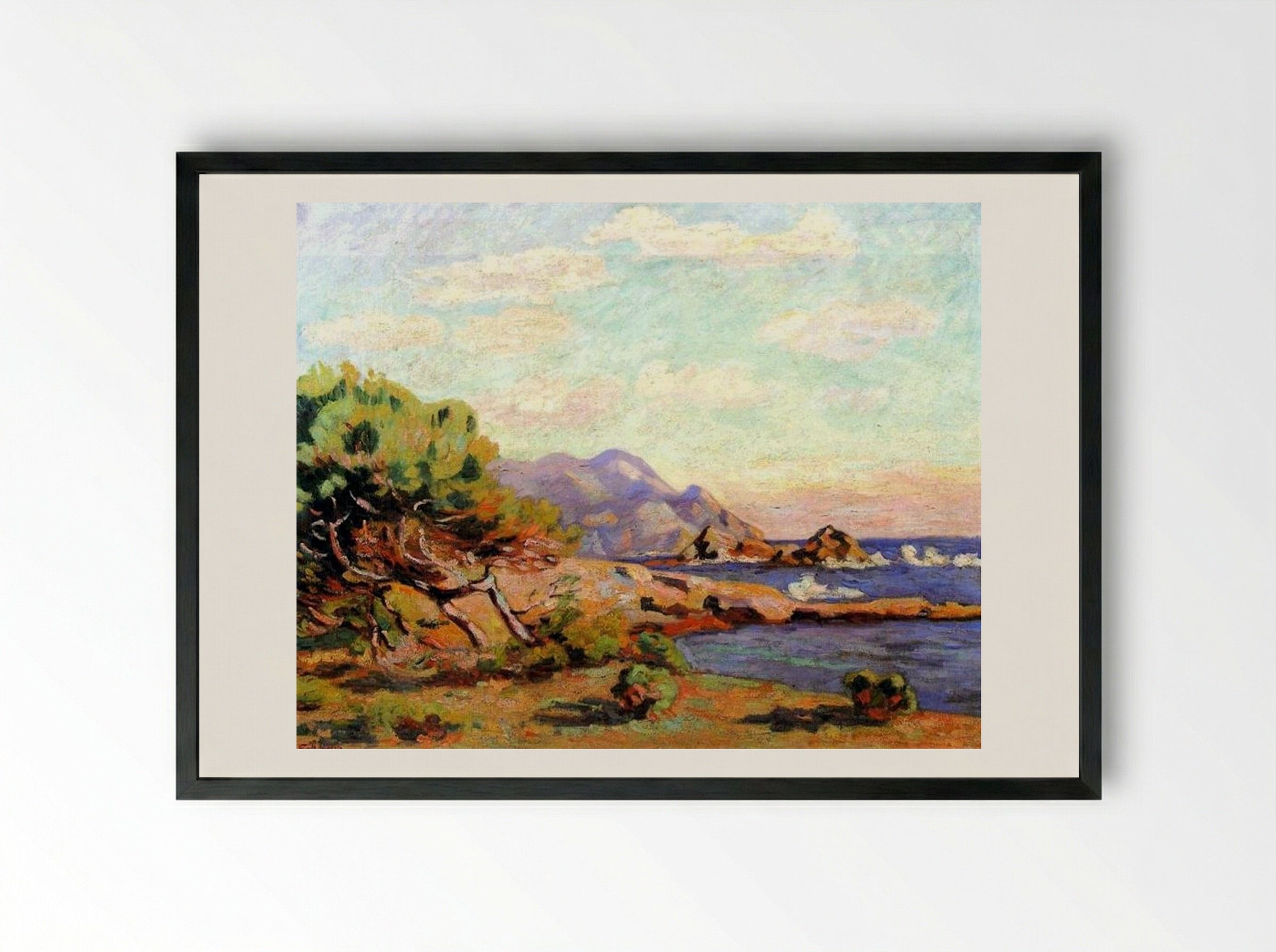 La Pointe du Lou Gaou - Armand Guillaumin - Framed Print Black