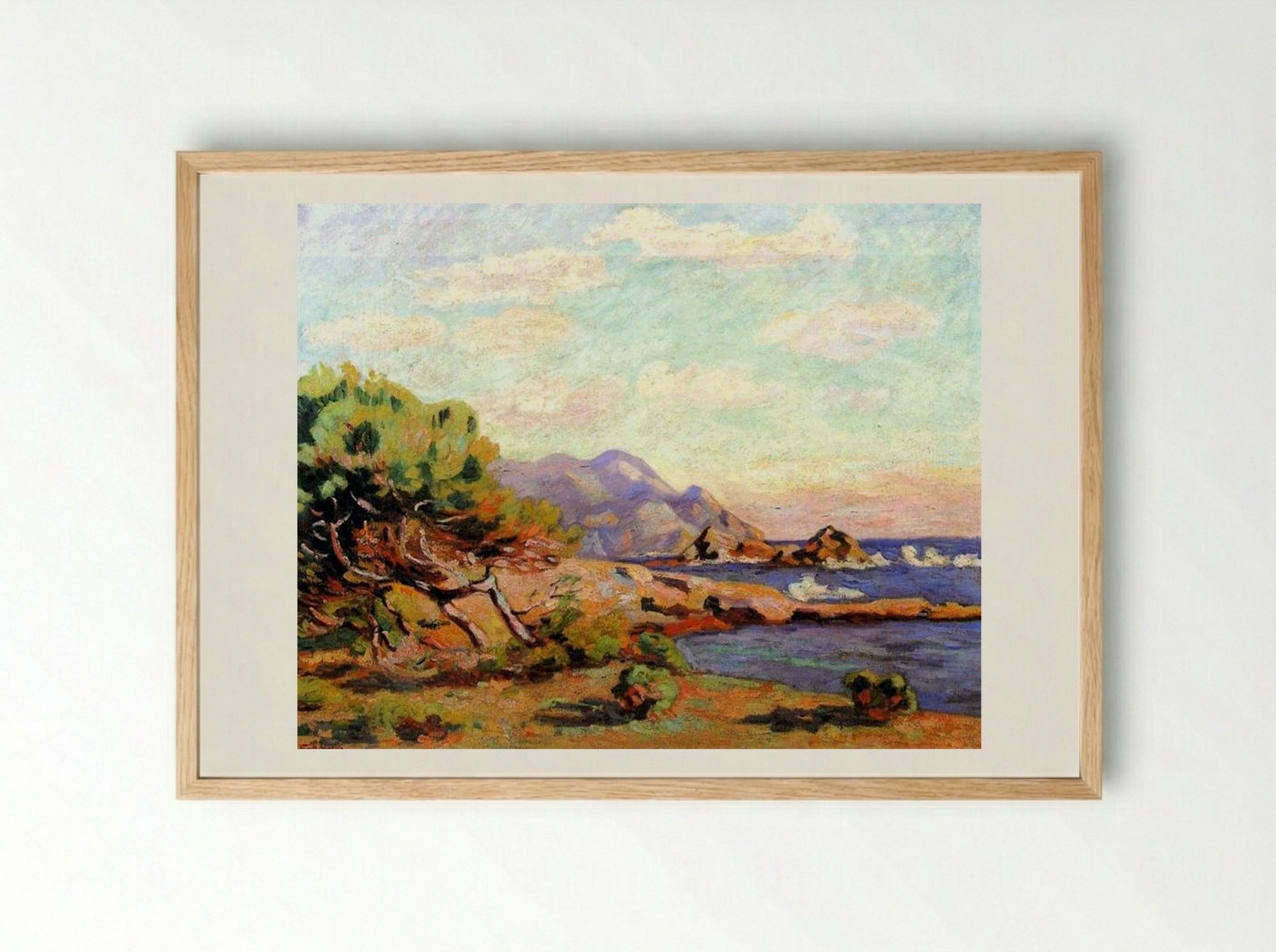 La Pointe du Lou Gaou - Armand Guillaumin - Framed Print Wood