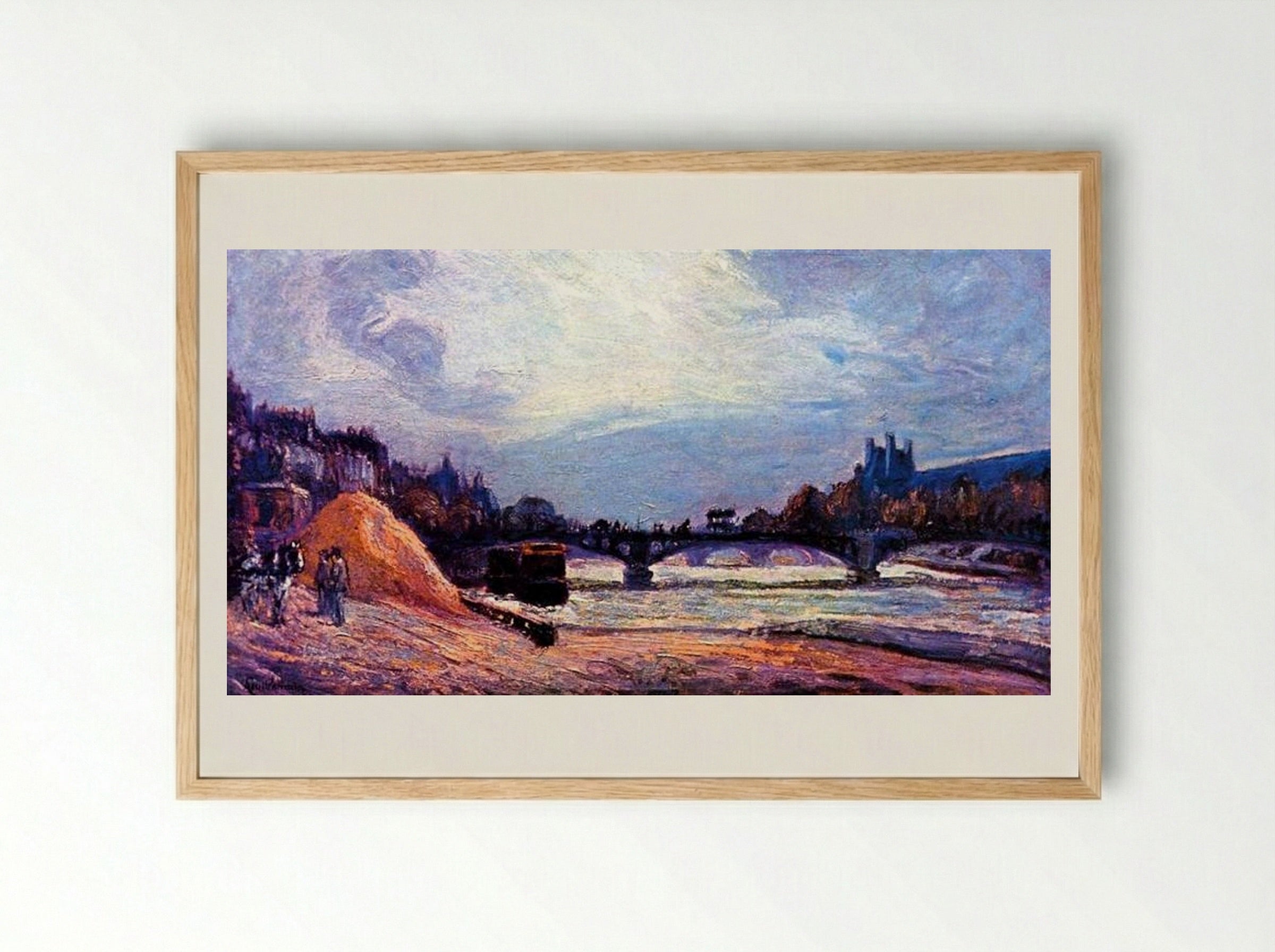 Le Pont des Arts - Armand Guillaumin - Framed Print Wood