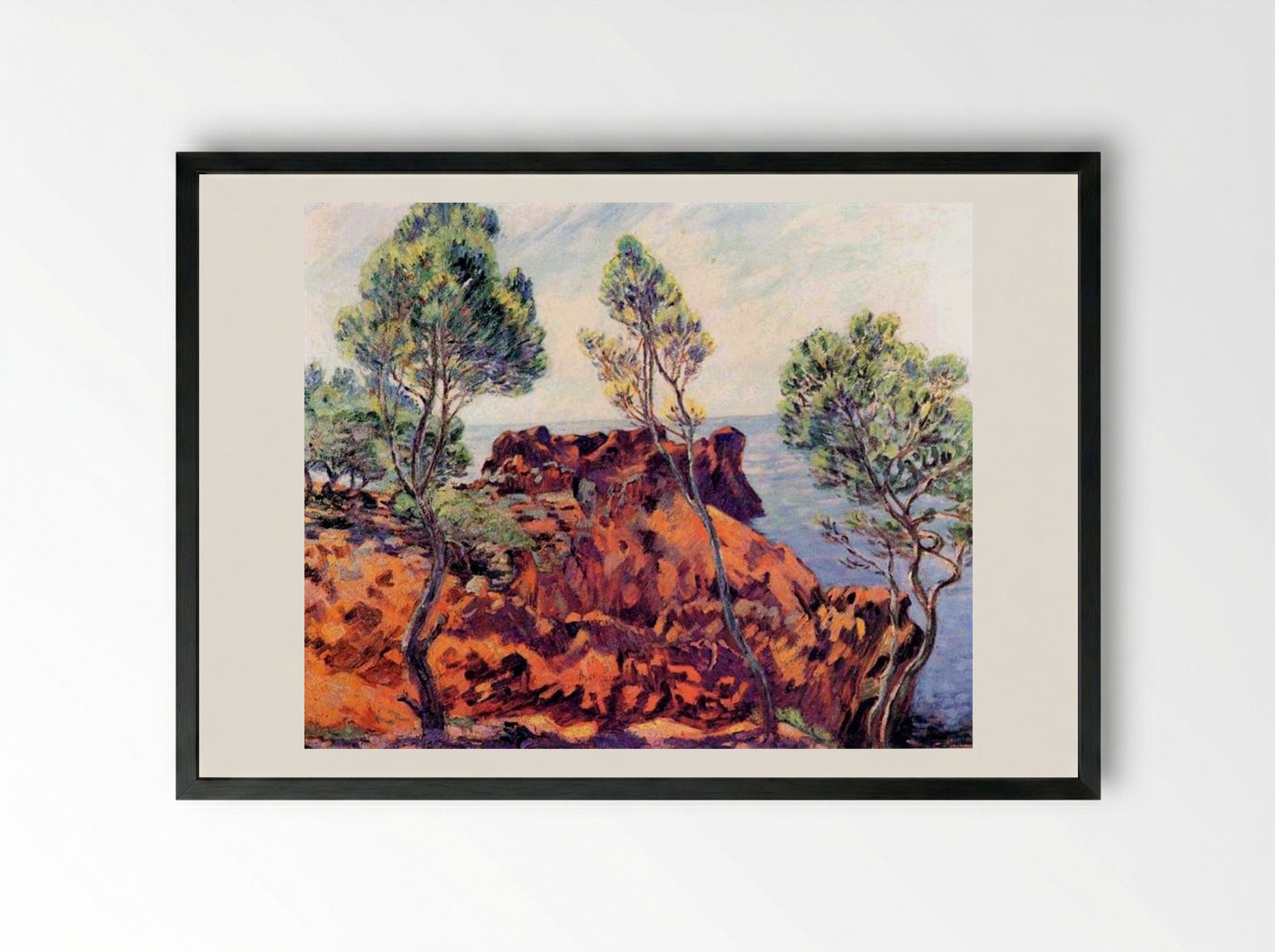 Agay, les Roches Rouges - Armand Guillaumin - Framed Print Black