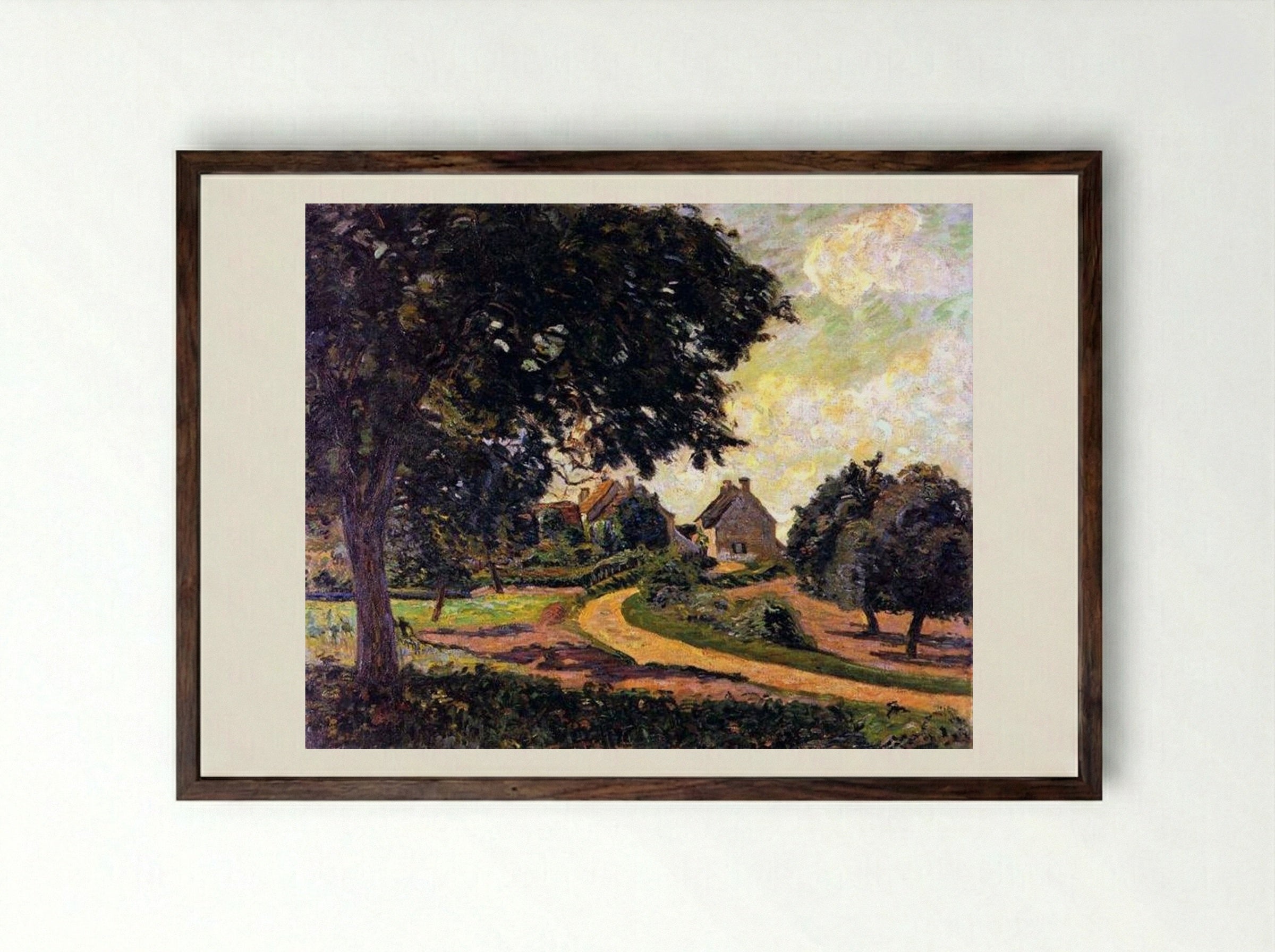 Après la pluie - Armand Guillaumin - Framed Print Dark Wood