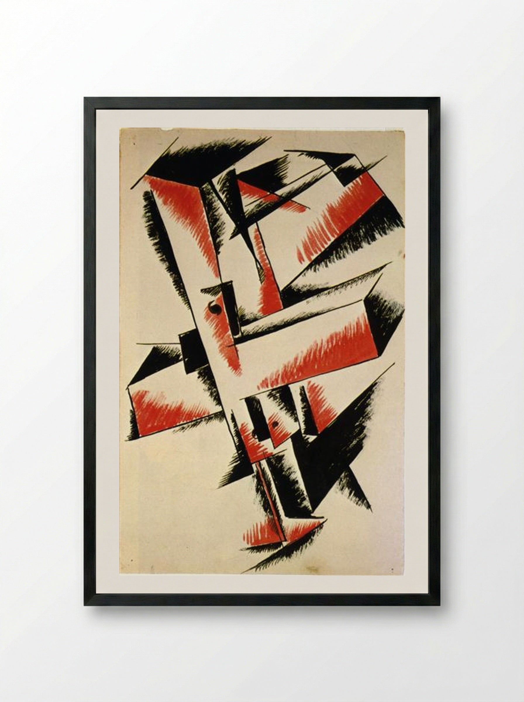 Spatial Force Construction - Lyubov Popova - Framed Print Black