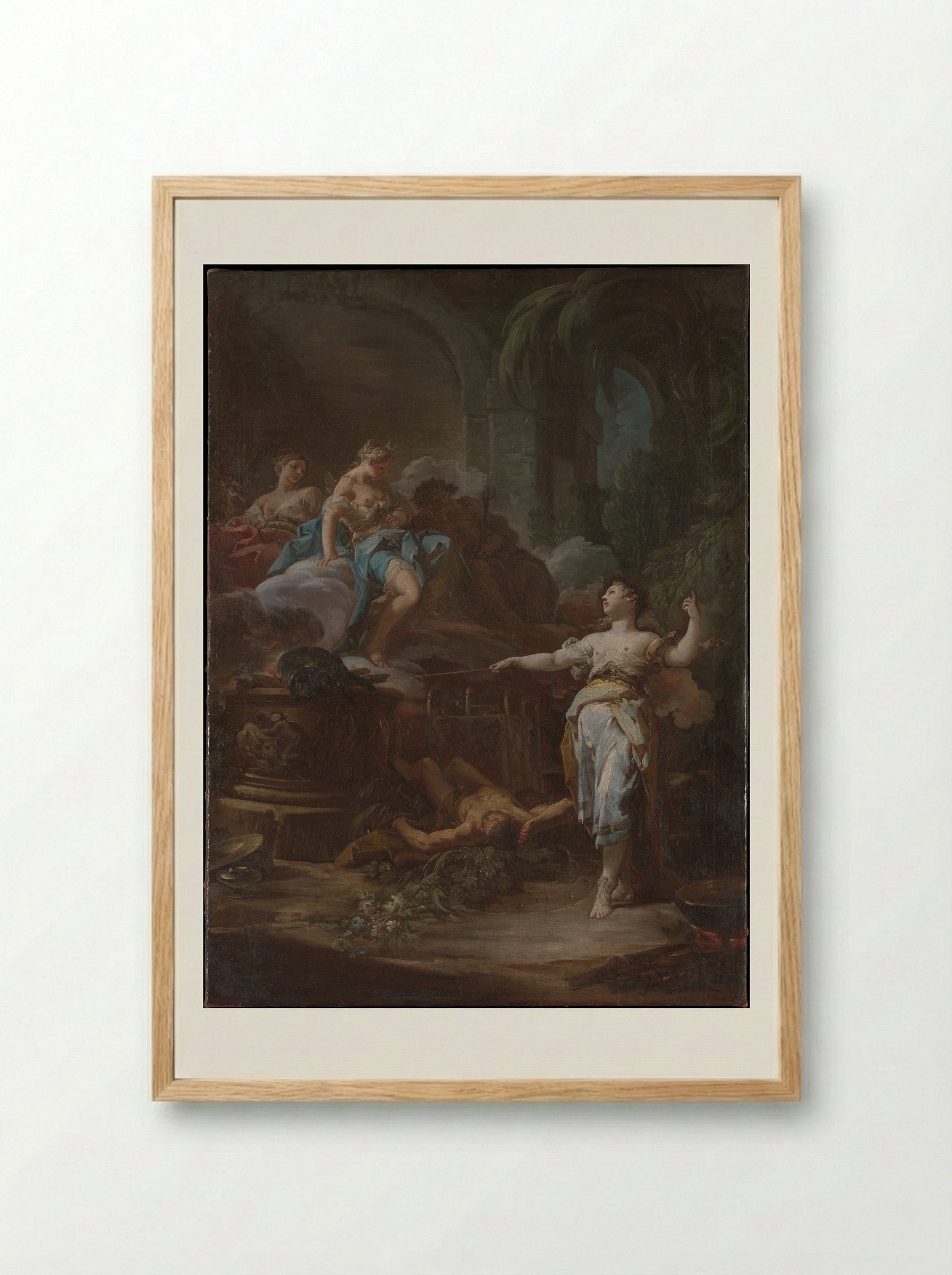 Medea Rejuvenating Aeson - Corrado Giaquinto - Framed Print Wood