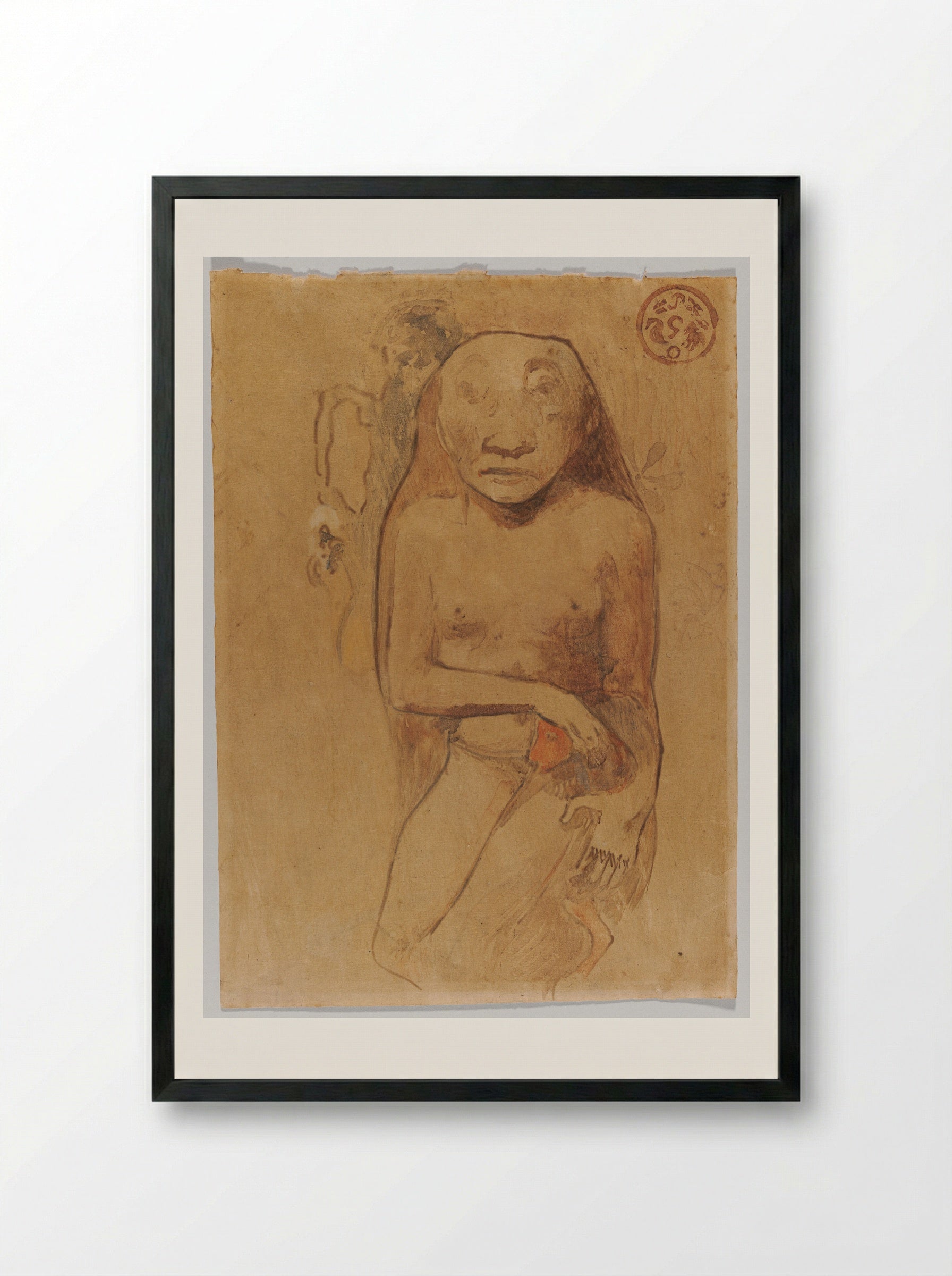 Oviri - Paul Gauguin - Framed Print Black