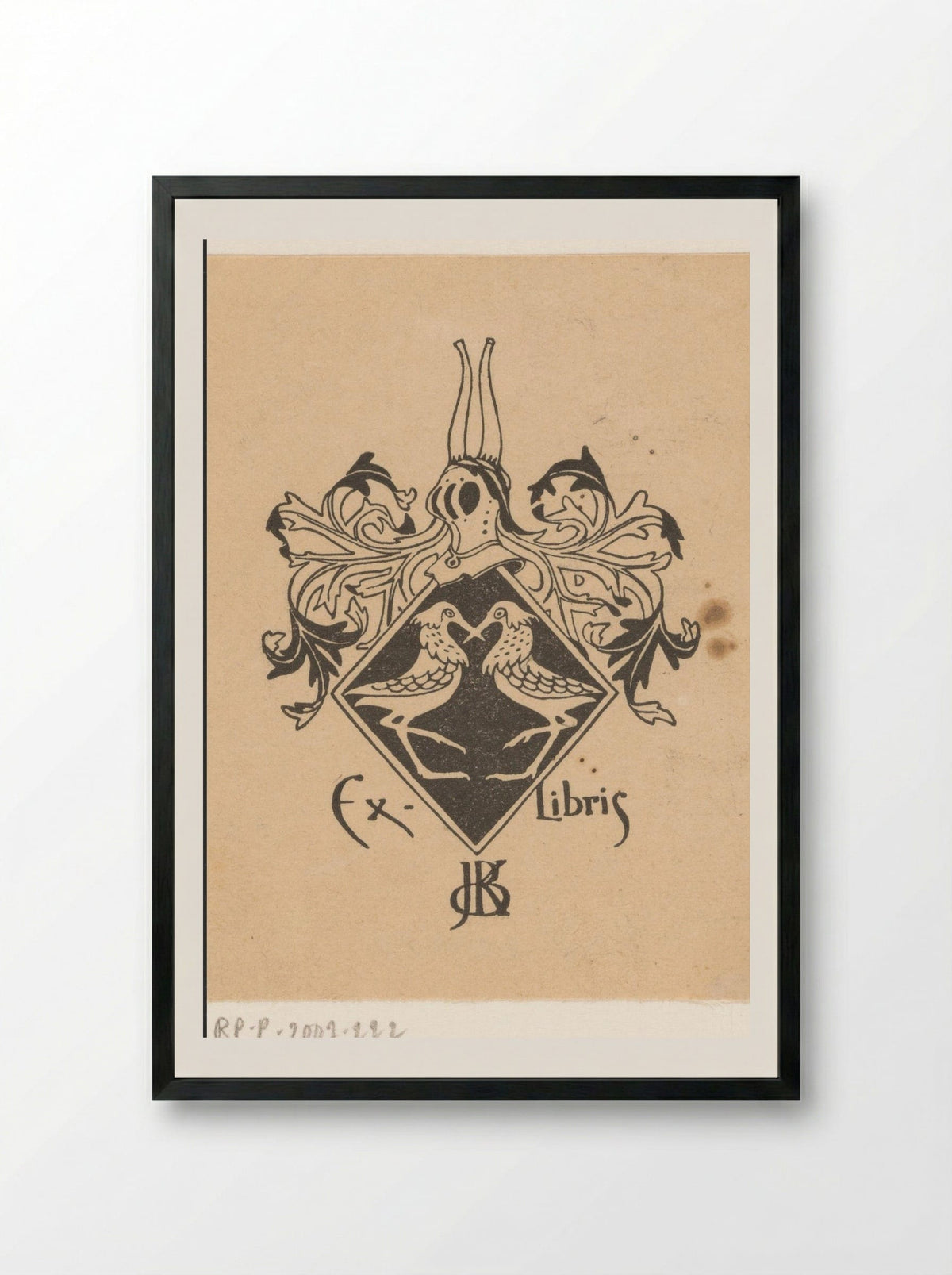 Ex libris voor Jeltje de Bosch Kemper - Gerrit Willem Dijsselhof - Framed Print Black