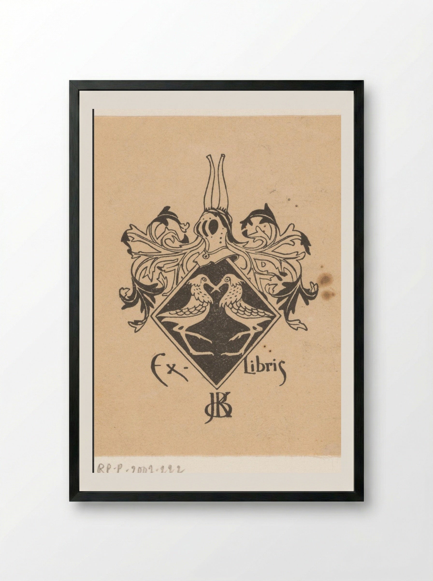 Ex libris voor Jeltje de Bosch Kemper - Gerrit Willem Dijsselhof - Framed Print Black