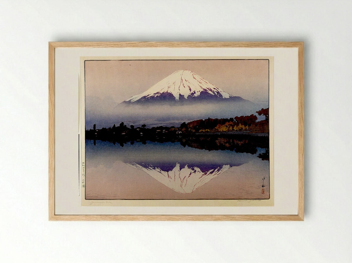 Yamanaka Lake (Yamanaka-ko) - Yoshida Hiroshi - Framed Print Wood