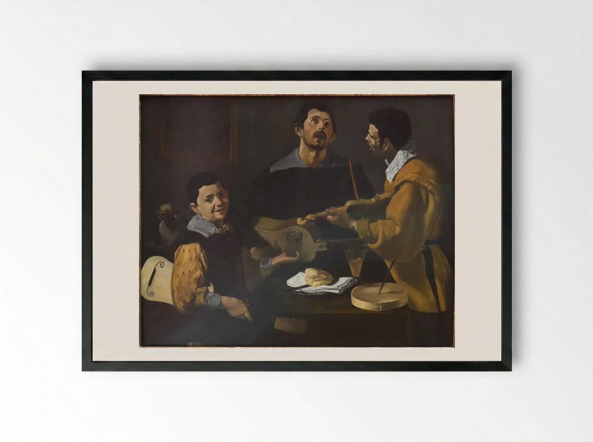 Three Musicians - Diego Velázquez - Framed Print Black