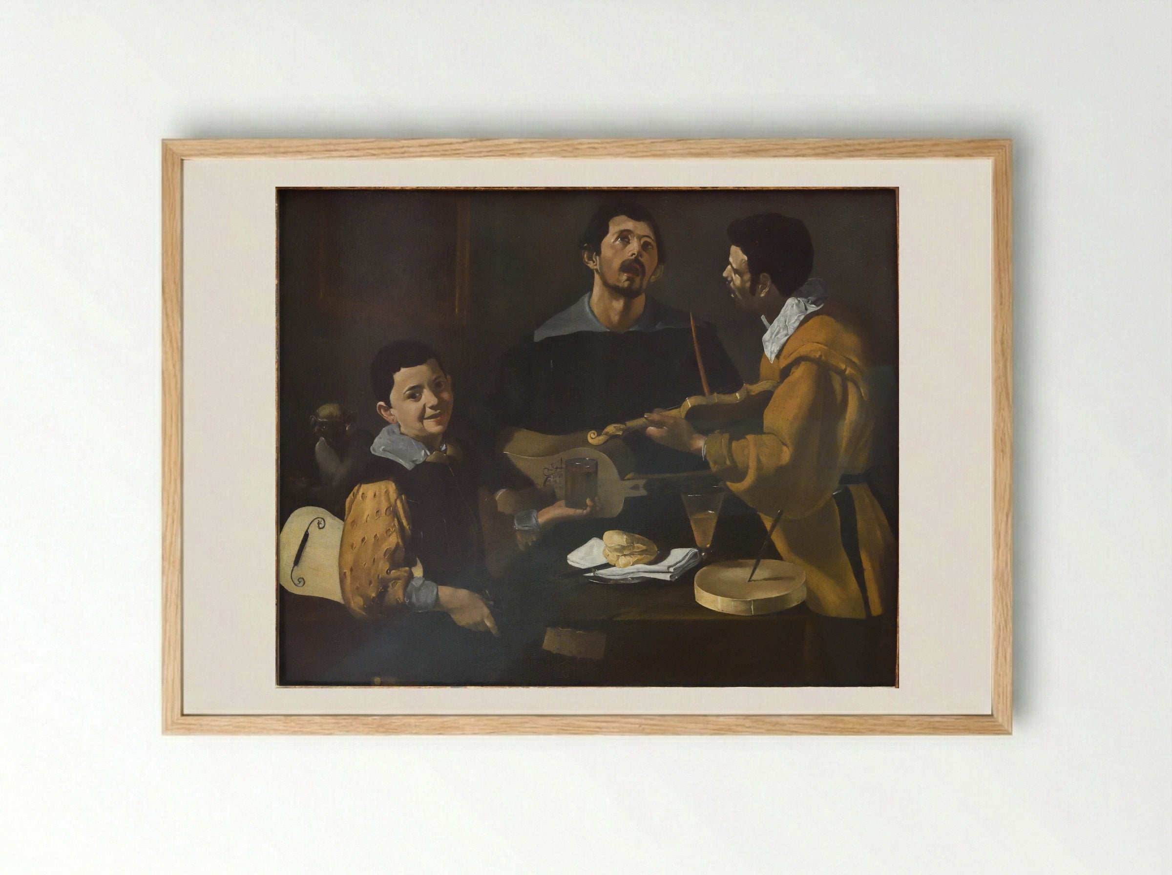 Three Musicians - Diego Velázquez - Framed Print Wood