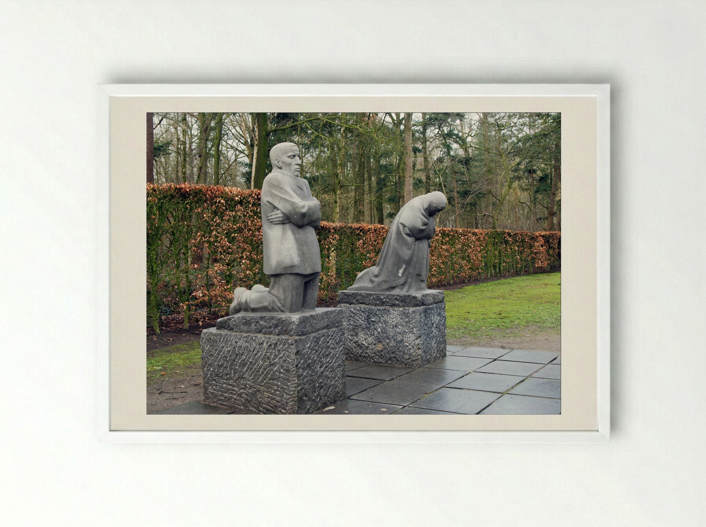 The Parents - Käthe Kollwitz - Framed Print White