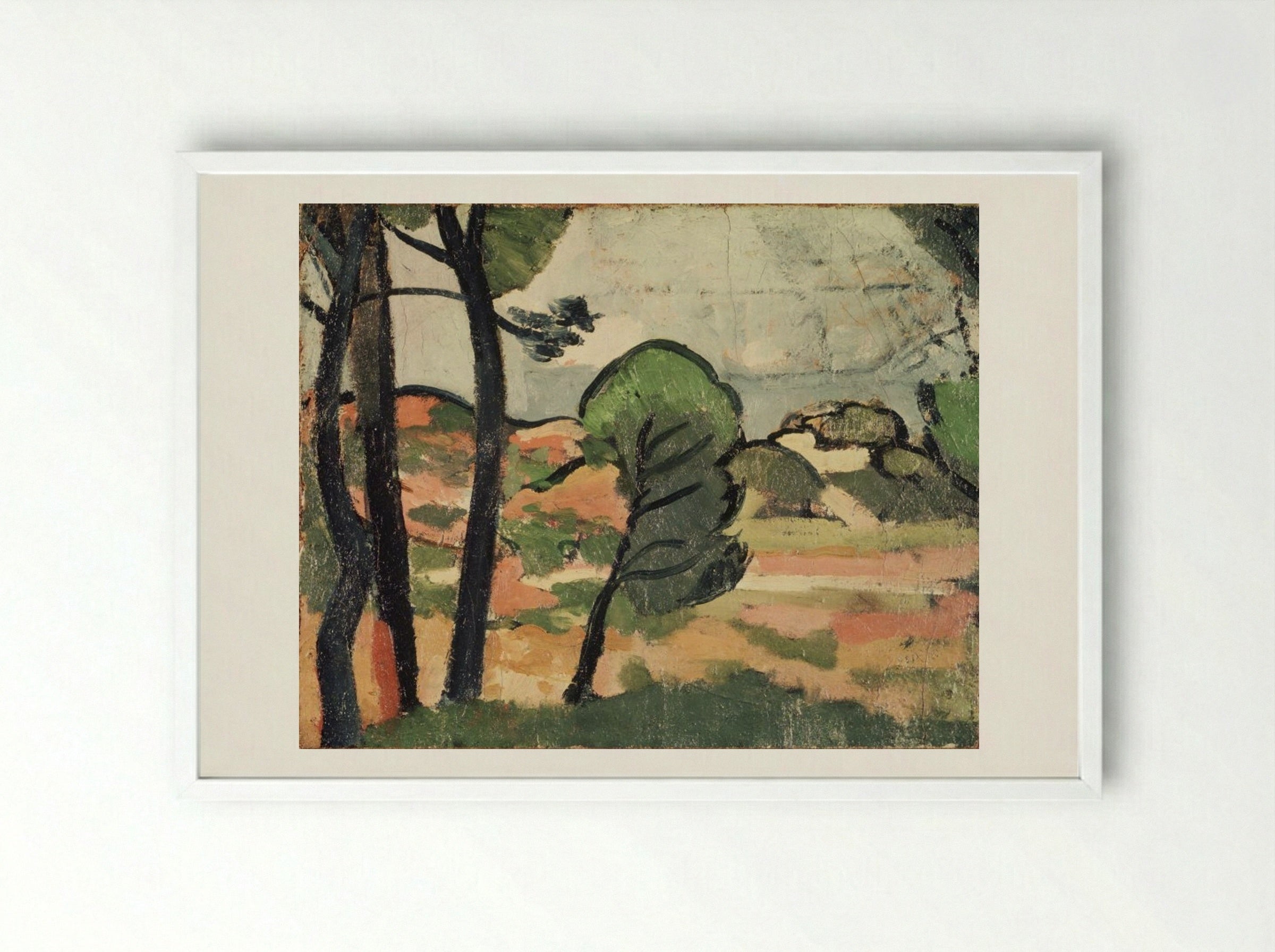 Landscape, Provence - André Derain - Framed Print White