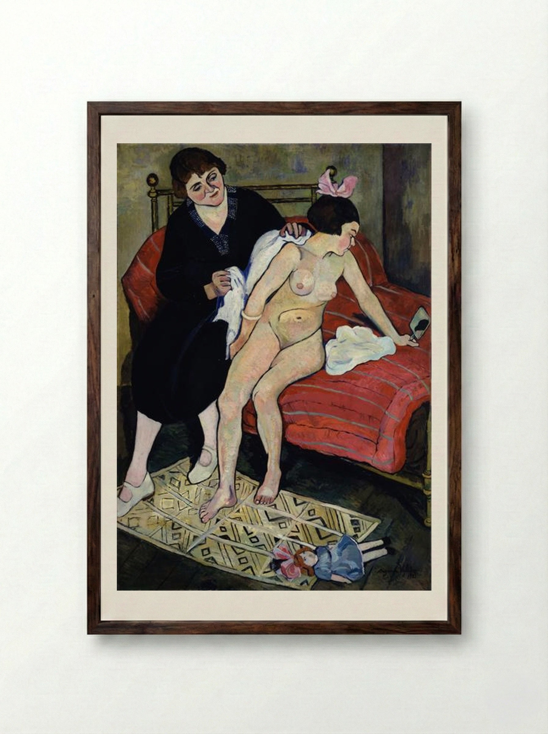 The Cast-Off Doll - Suzanne Valadon - Framed Print Dark Wood