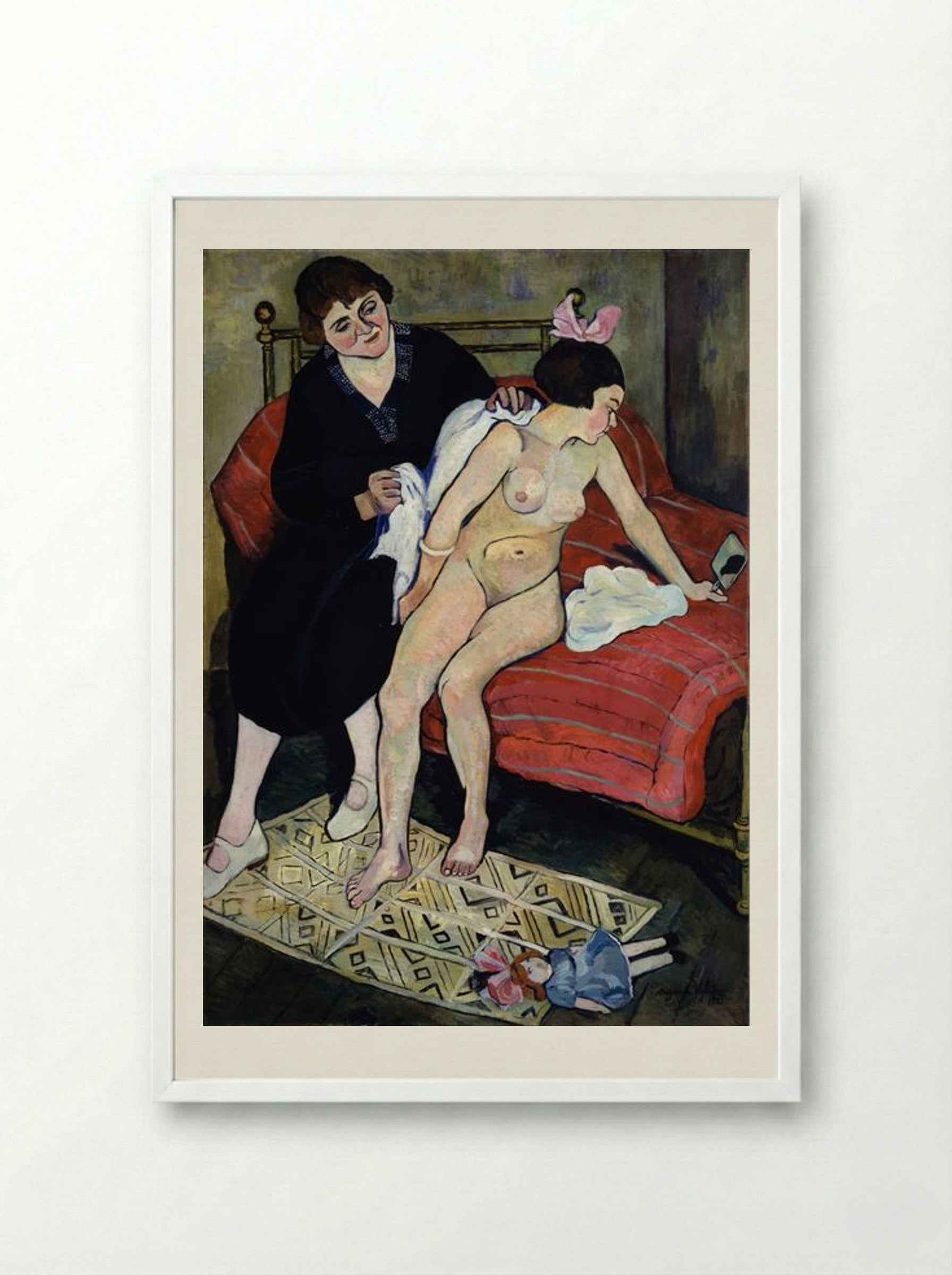 The Cast-Off Doll - Suzanne Valadon - Framed Print White