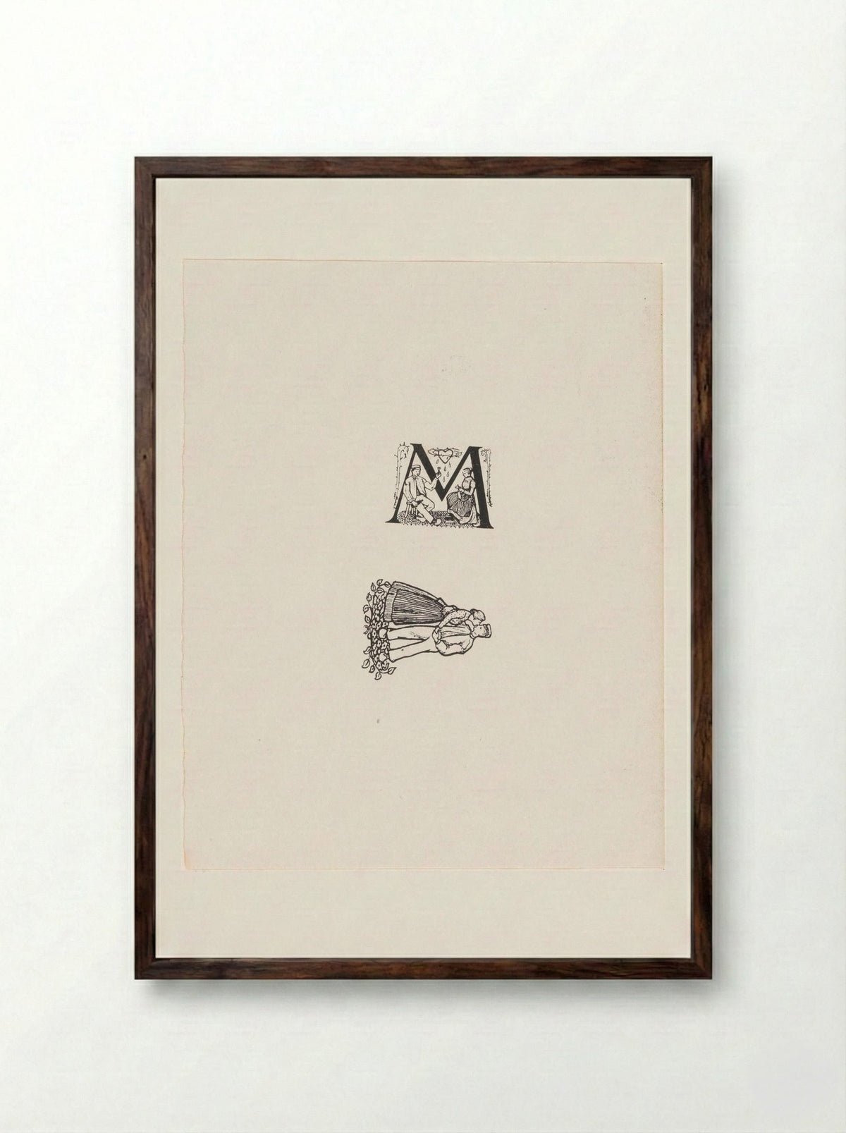 Twee voorstellingen (Two Scenes) - Julie de Graag - Framed Print Dark Wood